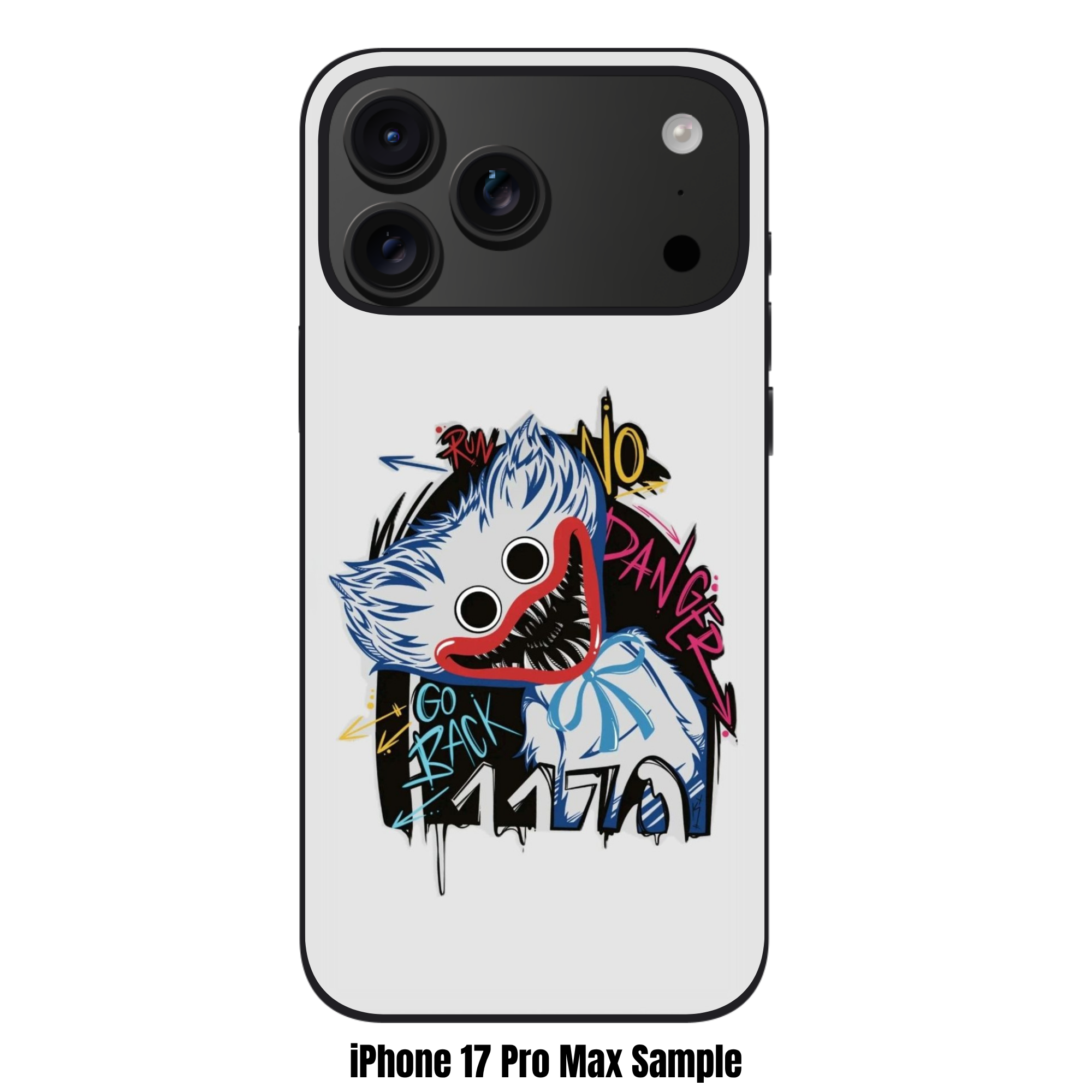 Poppy Playtime Huggy Wuggy Phone Case For iPhone Samsung Galaxy Pixel - Huggy Wuggy Street Art Graffiti On White Background