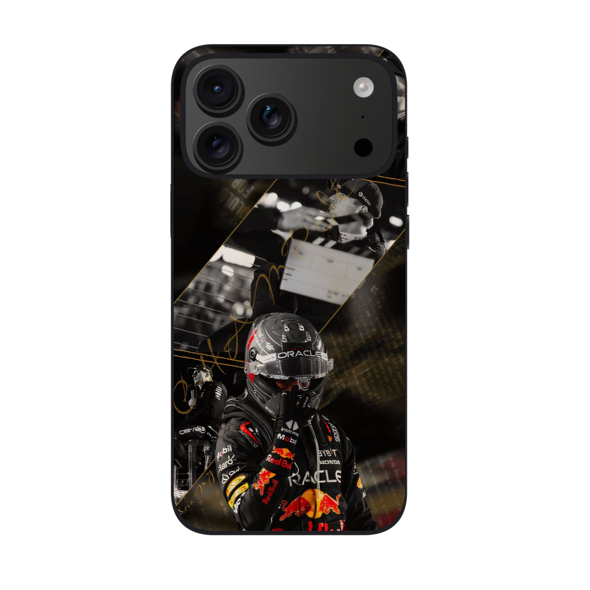 F1 Formula 1 Max Verstappen Phone Case For iPhone Samsung Galaxy Pixel - Max Verstappen Red Bull Racing Montage Art