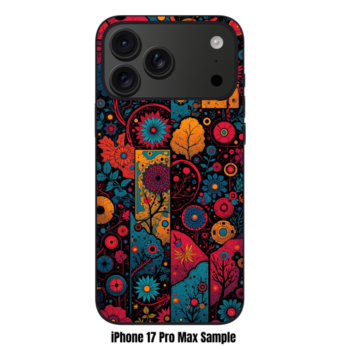 Art Print Phone Case For iPhone Samsung Galaxy Pixel - Psychedelic Psytrance Floral Totem Pattern
