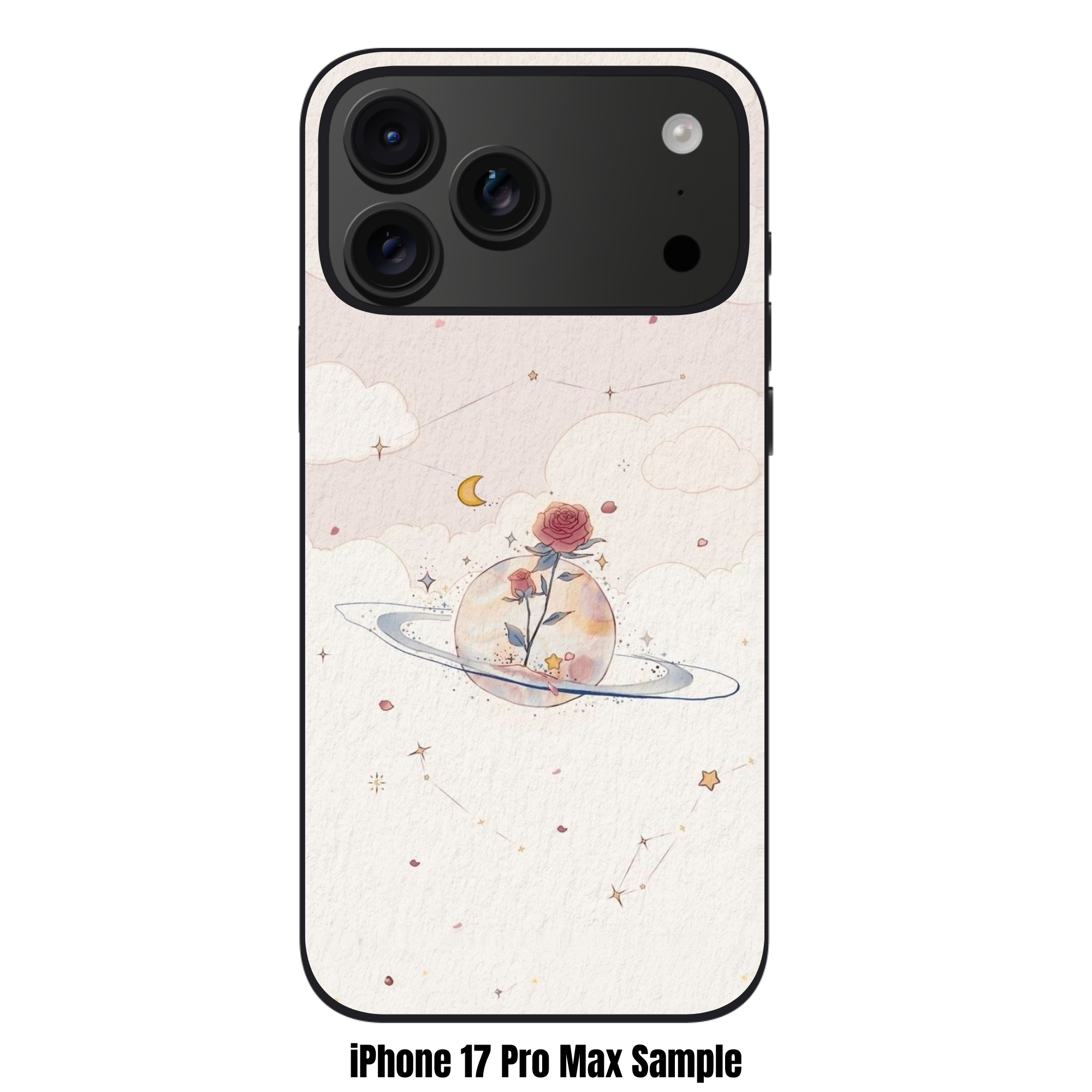 The Little Prince Phone Case For iPhone Samsung Galaxy Pixel - The Little Prince Celestial Rose On Beige Cloud Background