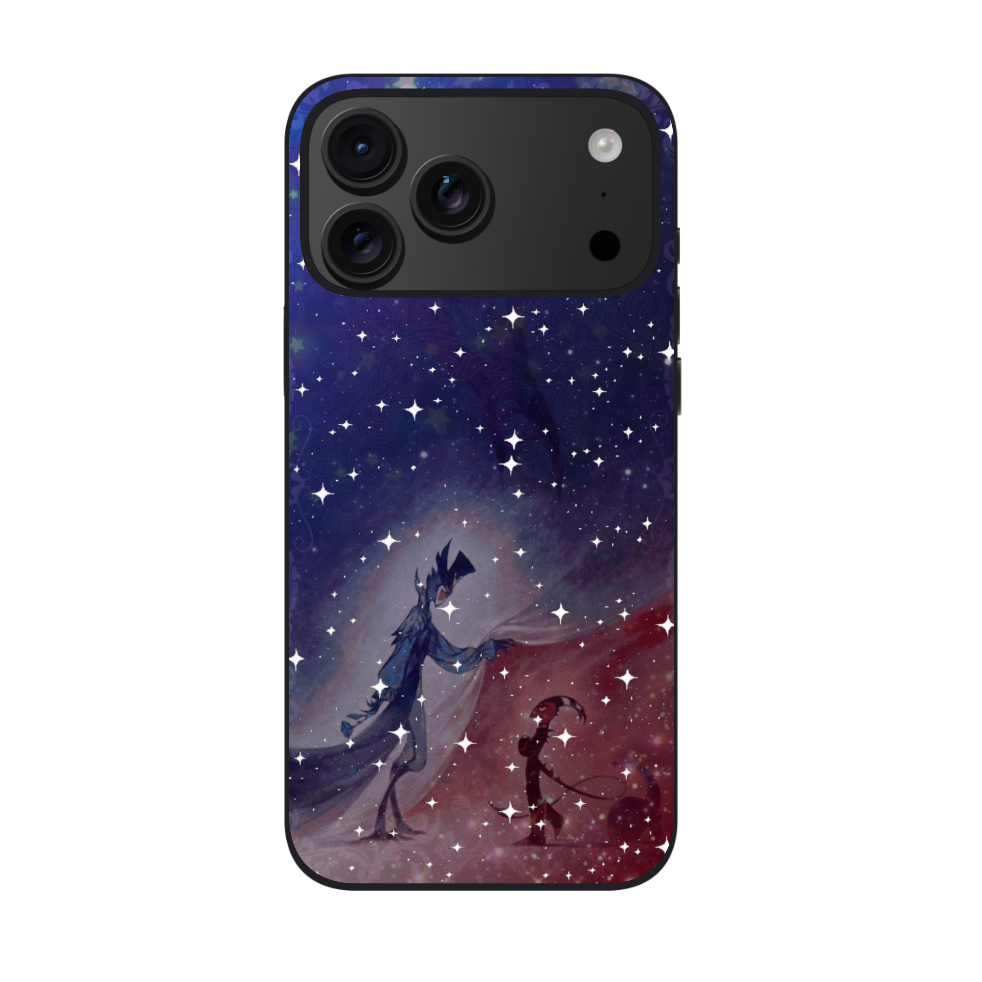 Helluva Boss Phone Case For iPhone Samsung Galaxy Pixel - Blitz And Stolas Stars Sketch Art