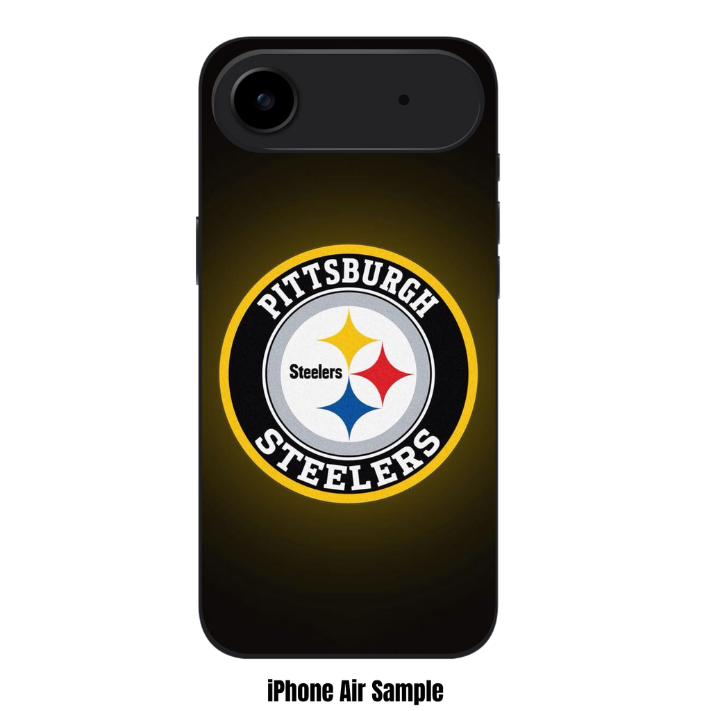 NFL Pittsburgh Steelers Phone Case For iPhone Samsung Galaxy Pixel - Pittsburgh Steelers Logo On Black Gradient Background