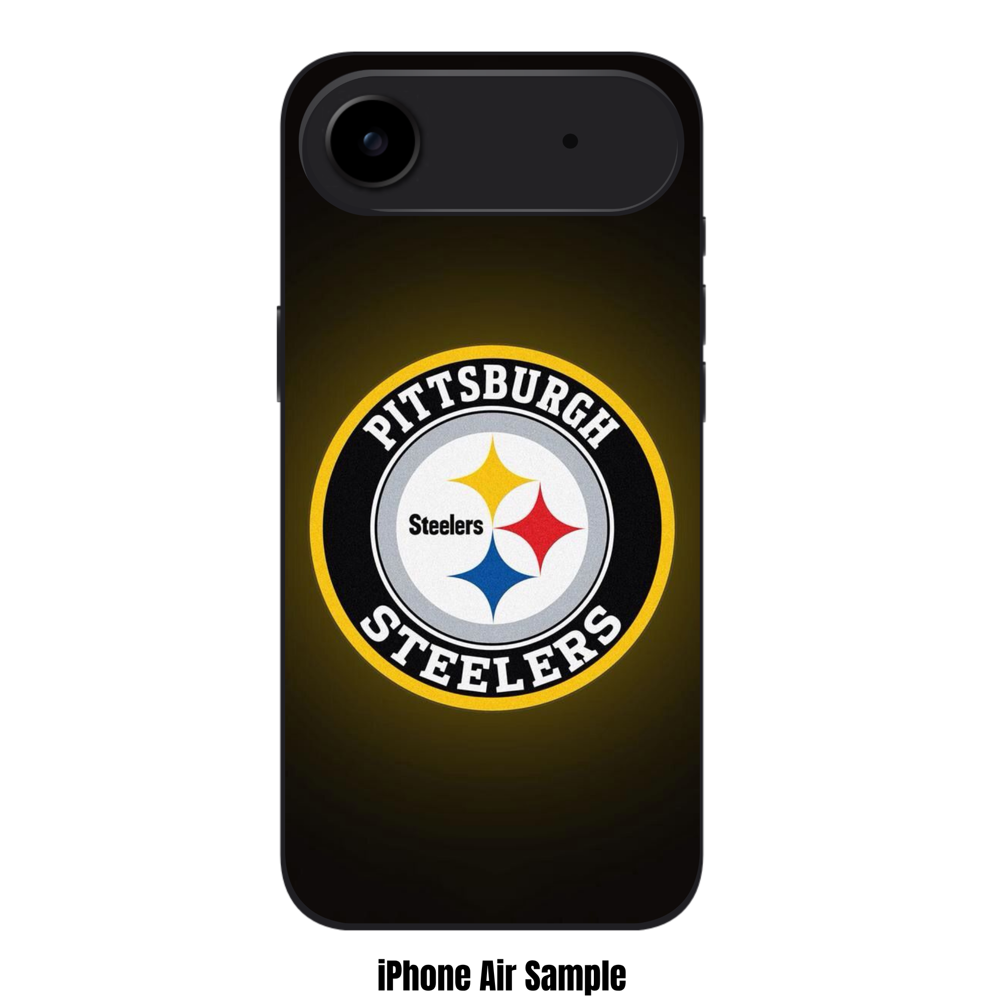 NFL Pittsburgh Steelers Phone Case For iPhone Samsung Galaxy Pixel - Pittsburgh Steelers Logo On Black Gradient Background