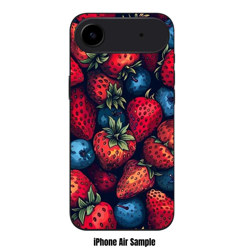 Strawberry And Blueberry Pattern Phone Case For iPhone Samsung Galaxy Pixel - Bold Strawberry And Blueberry Packed Pattern