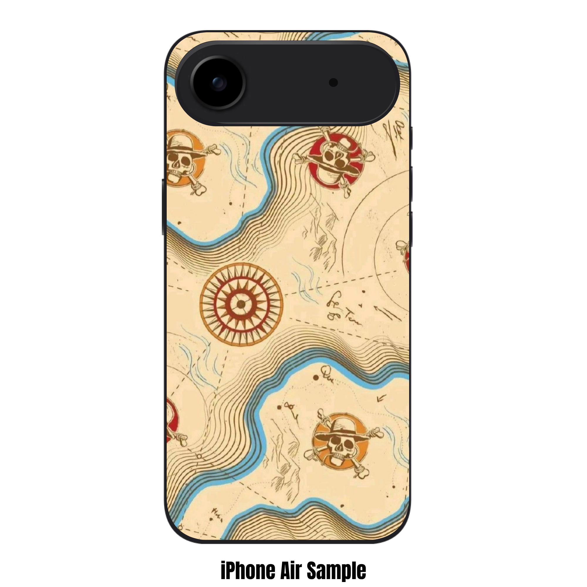 One Piece Live Action Phone Case For iPhone Samsung Galaxy Pixel - Straw Hat Grand Fleet Grand Line Map Poster