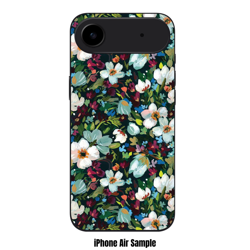 Floral Pattern Phone Case For iPhone Samsung Galaxy Pixel - Dark Impressionist Painted Floral Pattern