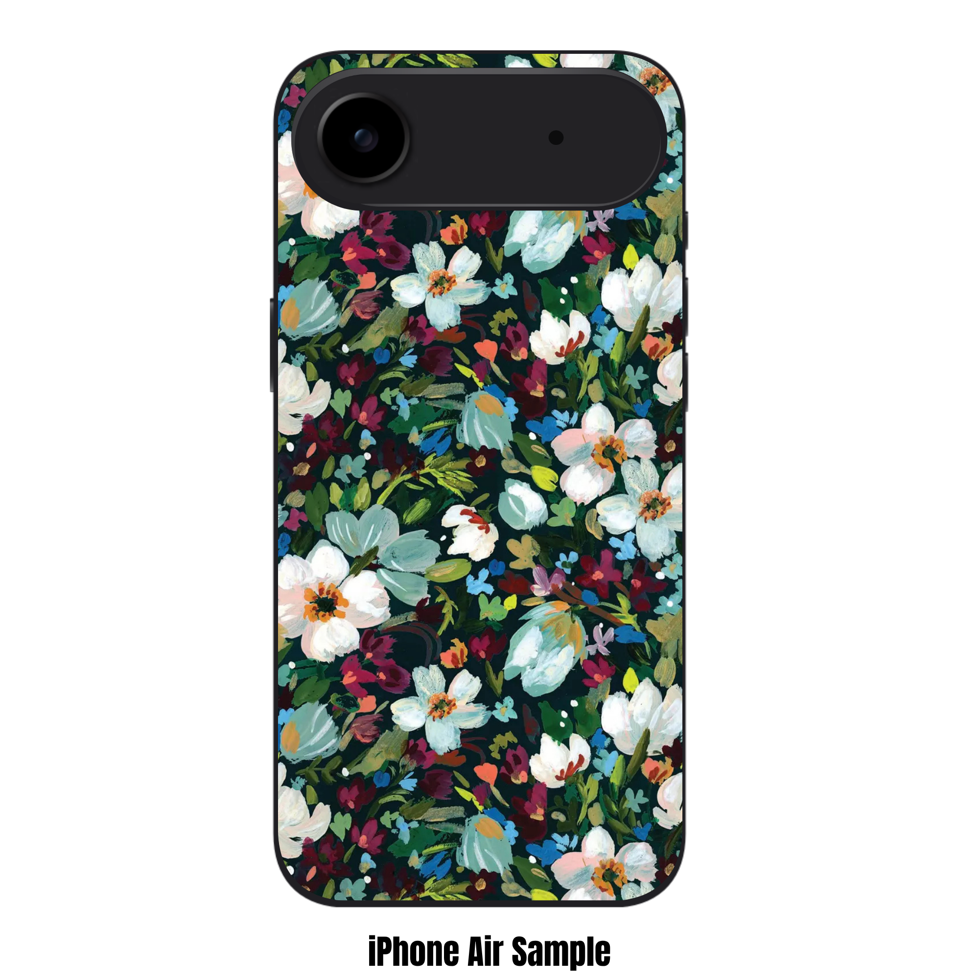 Floral Pattern Phone Case For iPhone Samsung Galaxy Pixel - Dark Impressionist Painted Floral Pattern