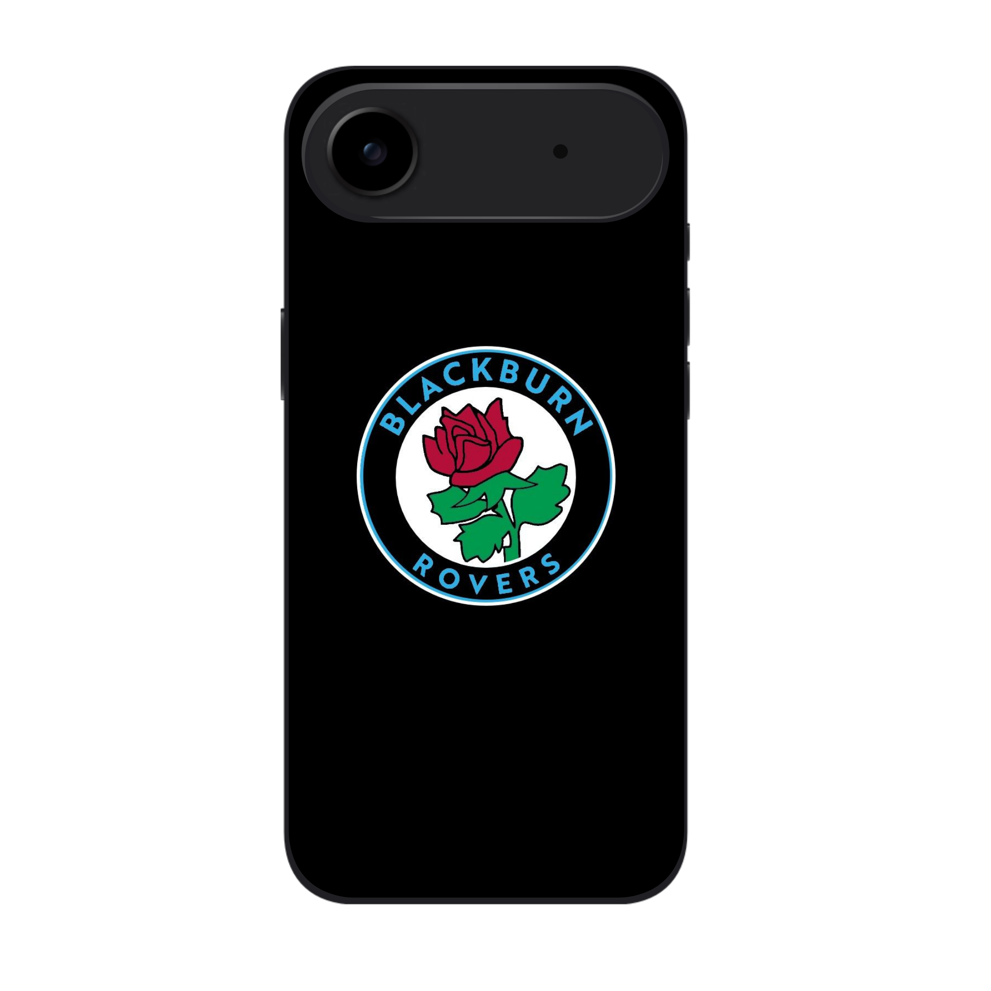Blackburn Rovers FC Phone Case For iPhone Samsung Galaxy Pixel - Blackburn Rovers FC Crest On Black Background