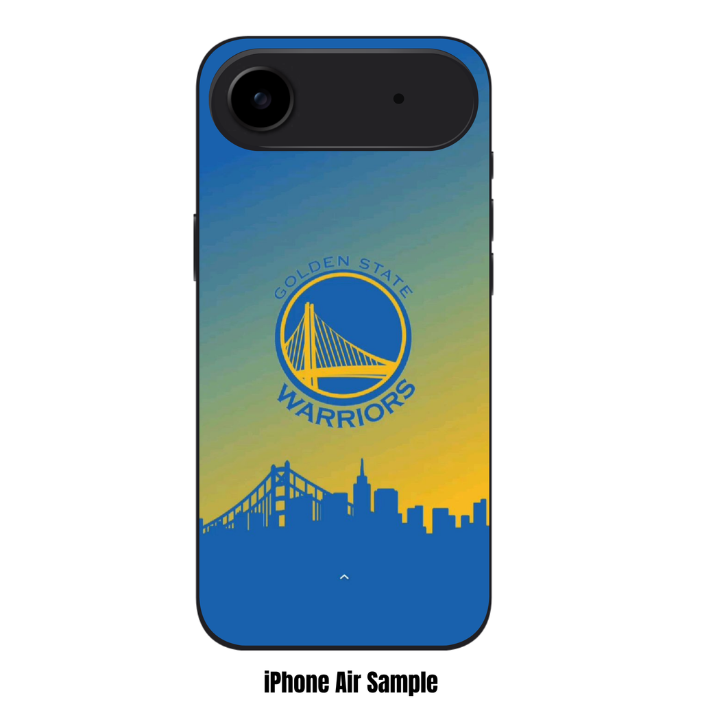 NBA Golden State Warriors Phone Case For iPhone Samsung Galaxy Pixel - Golden State Warriors Logo On Bay Bridge Skyline Background