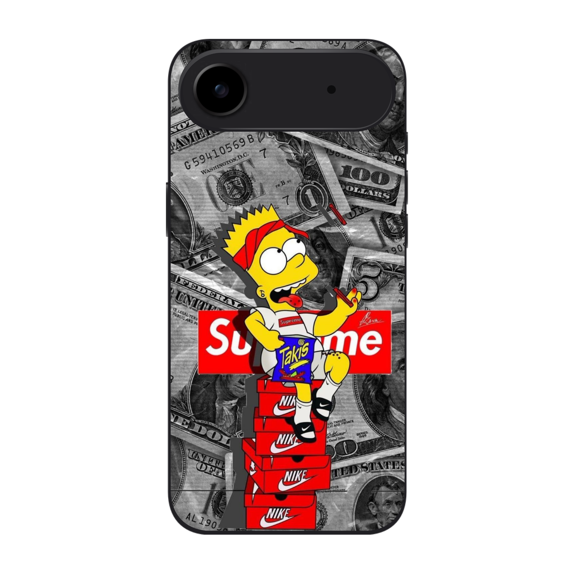 Supreme Bart Simpson Phone Case For iPhone Samsung Galaxy Pixel - Supreme Drippy Bart Simpson Nike Money Poster