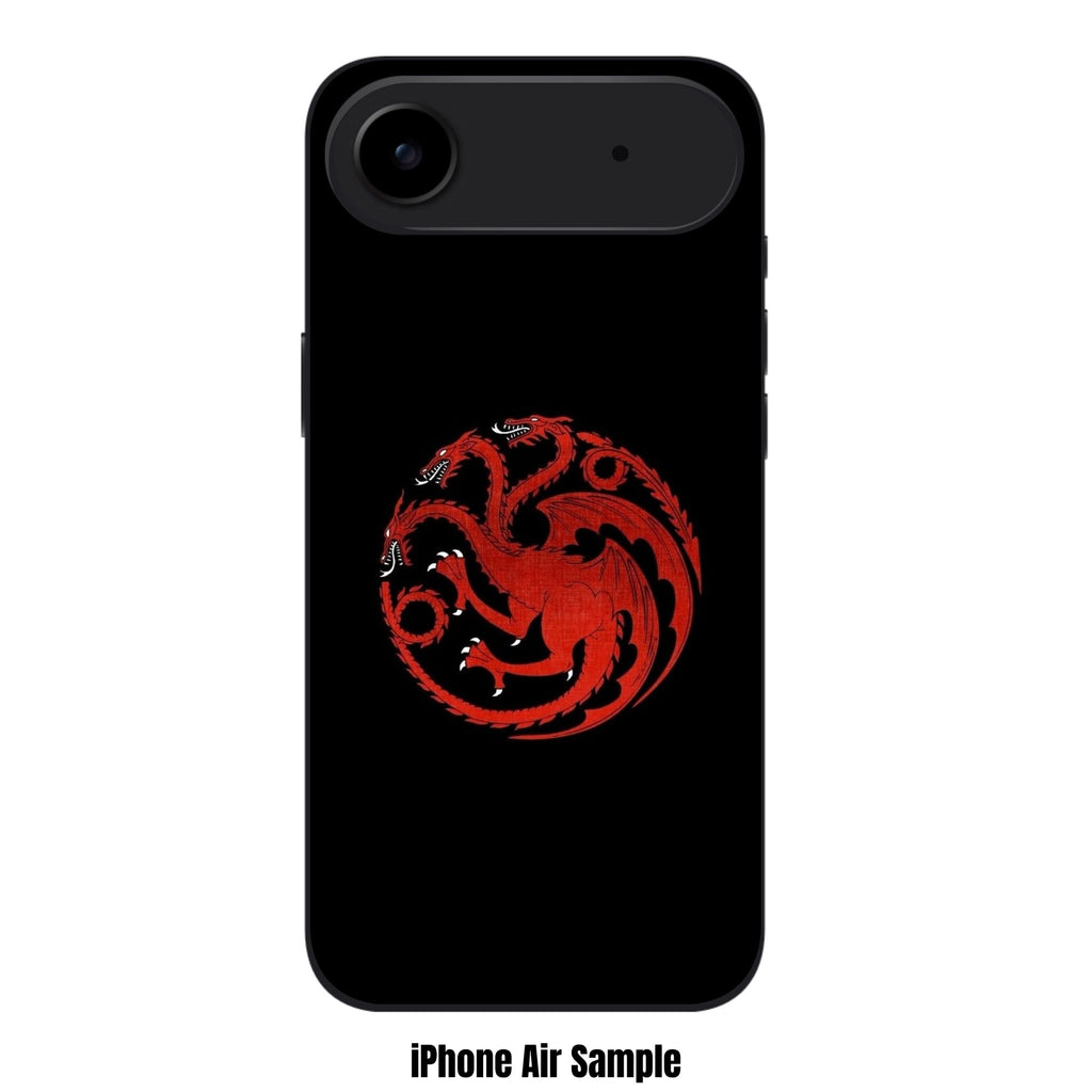House Of The Dragon Phone Case For iPhone Samsung Galaxy Pixel - House Of The Dragon Red Targaryen Sigil Poster In Black Background