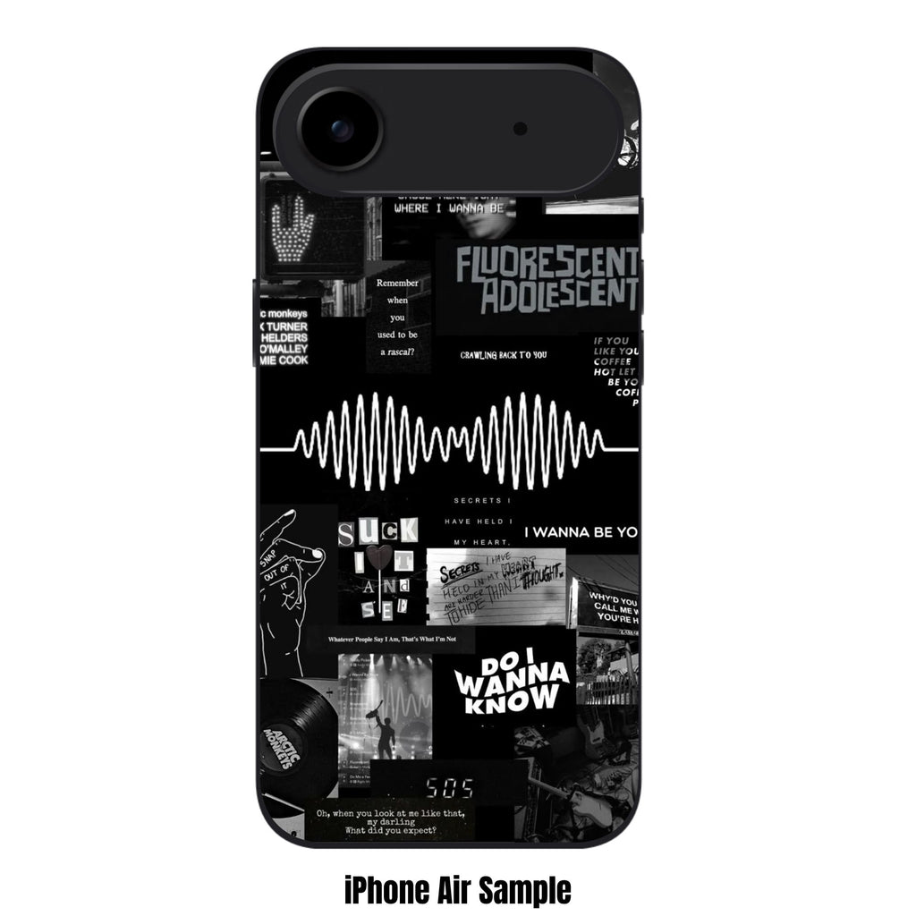 Arctic Monkeys Phone Case For iPhone Samsung Galaxy Pixel - Arctic Monkeys Aesthetic Collage Poster In Black Background