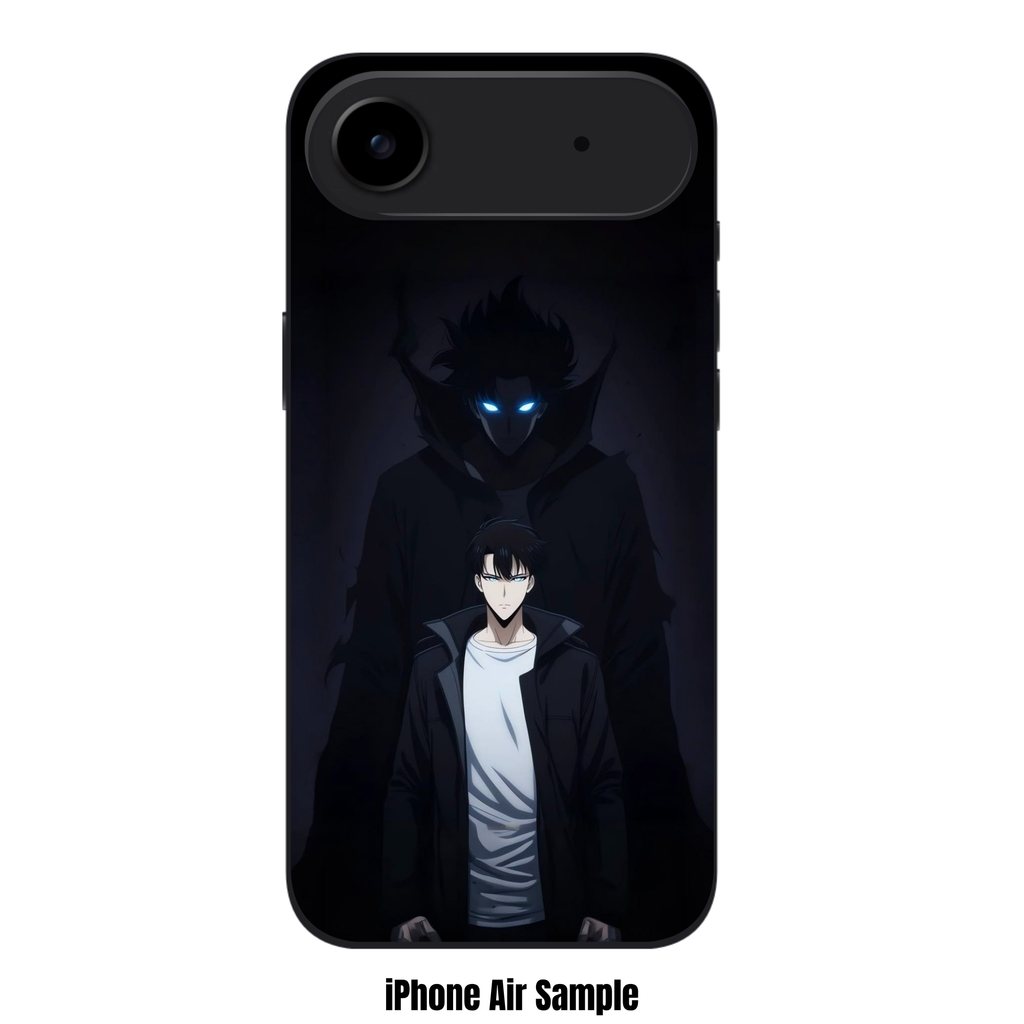 Solo Leveling Sung Jin woo Phone Case For iPhone Samsung Galaxy Pixel - Sung Jin woo Standing In Front Of His Shadow Self On Dark Background