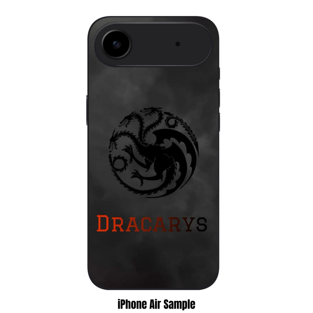 House Of The Dragon Phone Case For iPhone Samsung Galaxy Pixel - House Of The Dragon Dracarys Sigil Poster In Dark Grey Cloudy Background