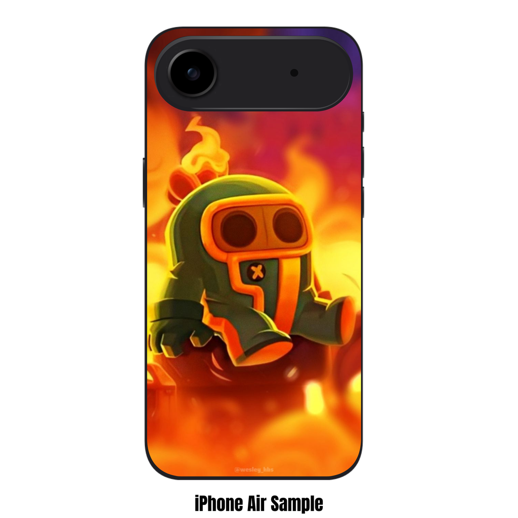 Brawl Stars Spike Phone Case For iPhone Samsung Galaxy Pixel - Pyro Spike And Swirling Flames Poster