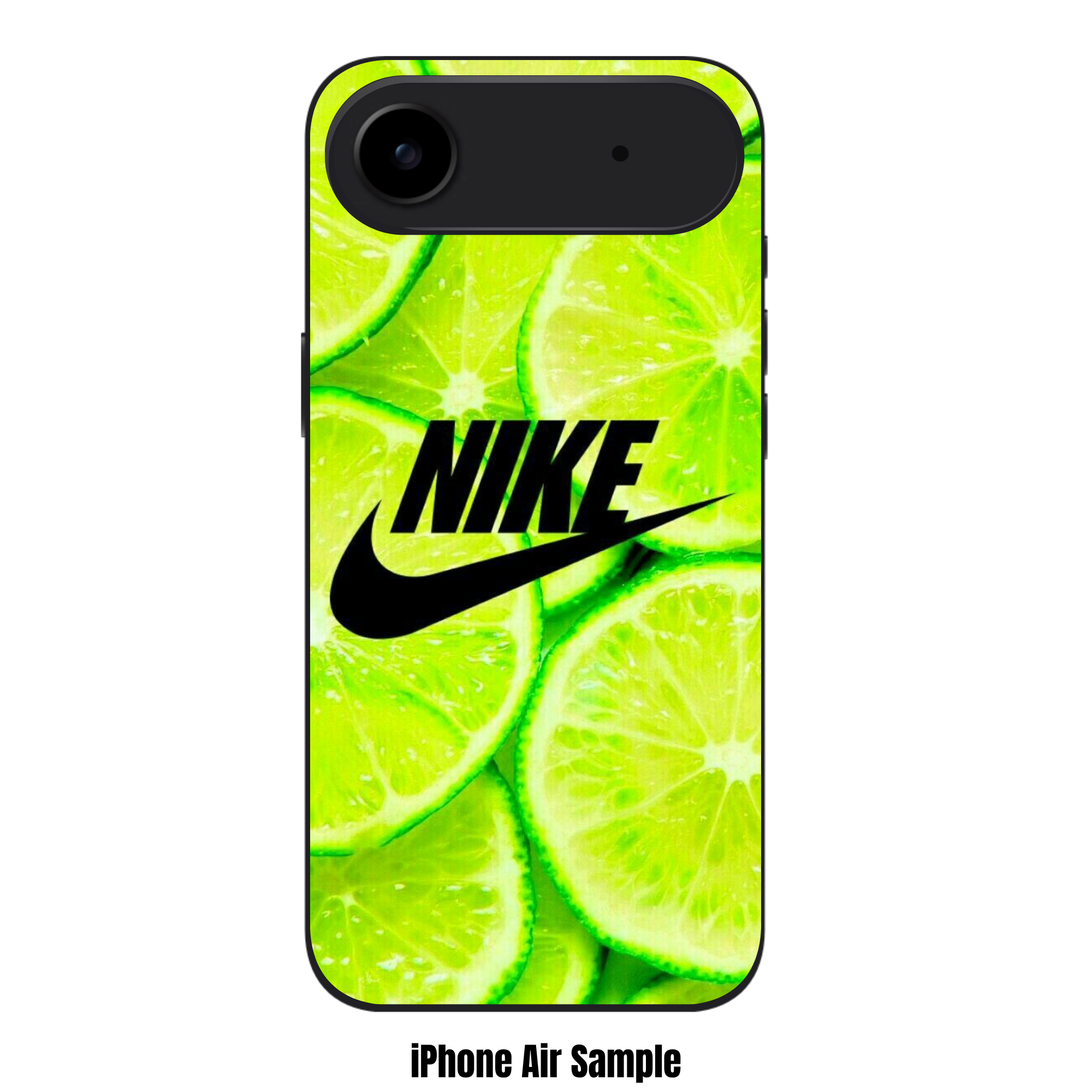 Nike Phone Case For iPhone Samsung Galaxy Pixel - Nike Logo On Lime Slices Background