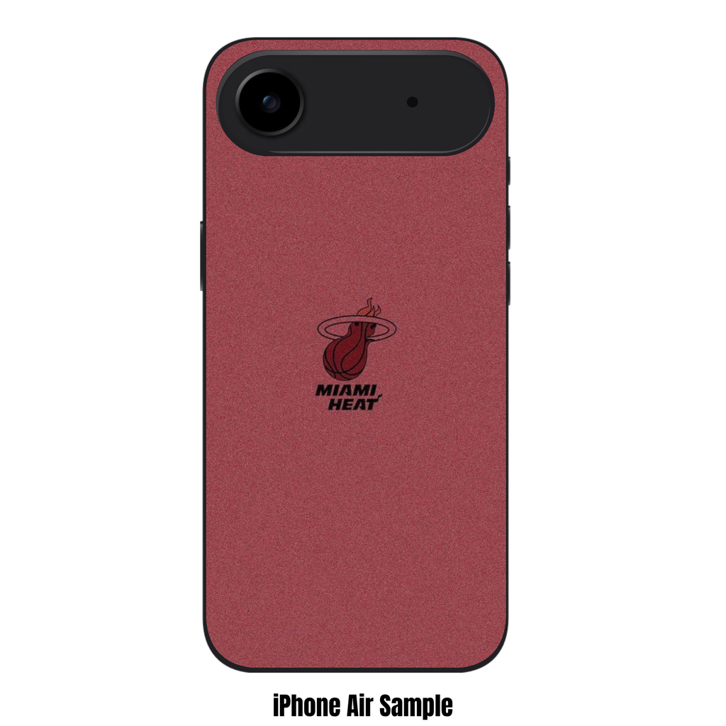 NBA Miami Heat Phone Case For iPhone Samsung Galaxy Pixel - Miami Heat Logo On Maroon Textured Background