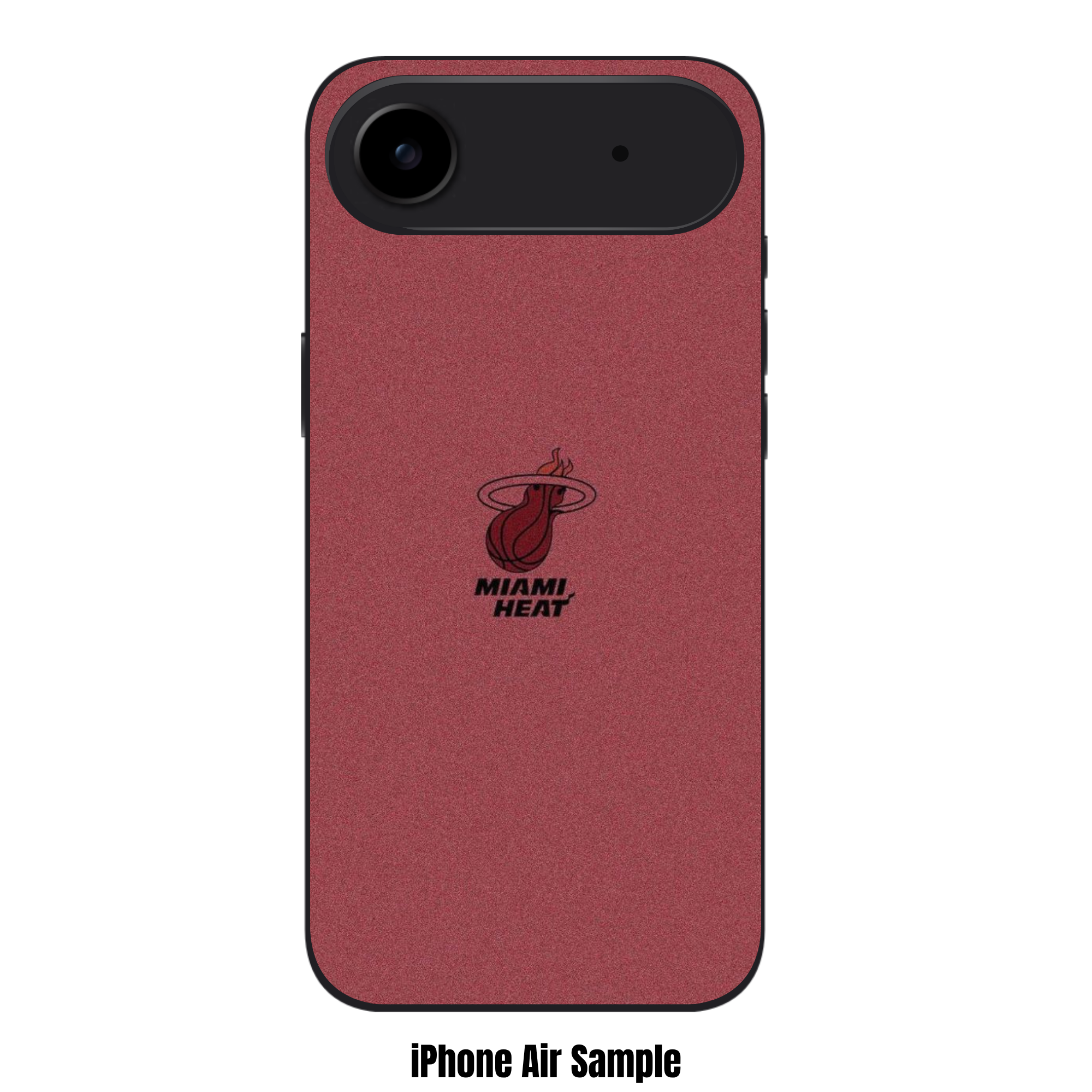 NBA Miami Heat Phone Case For iPhone Samsung Galaxy Pixel - Miami Heat Logo On Maroon Textured Background