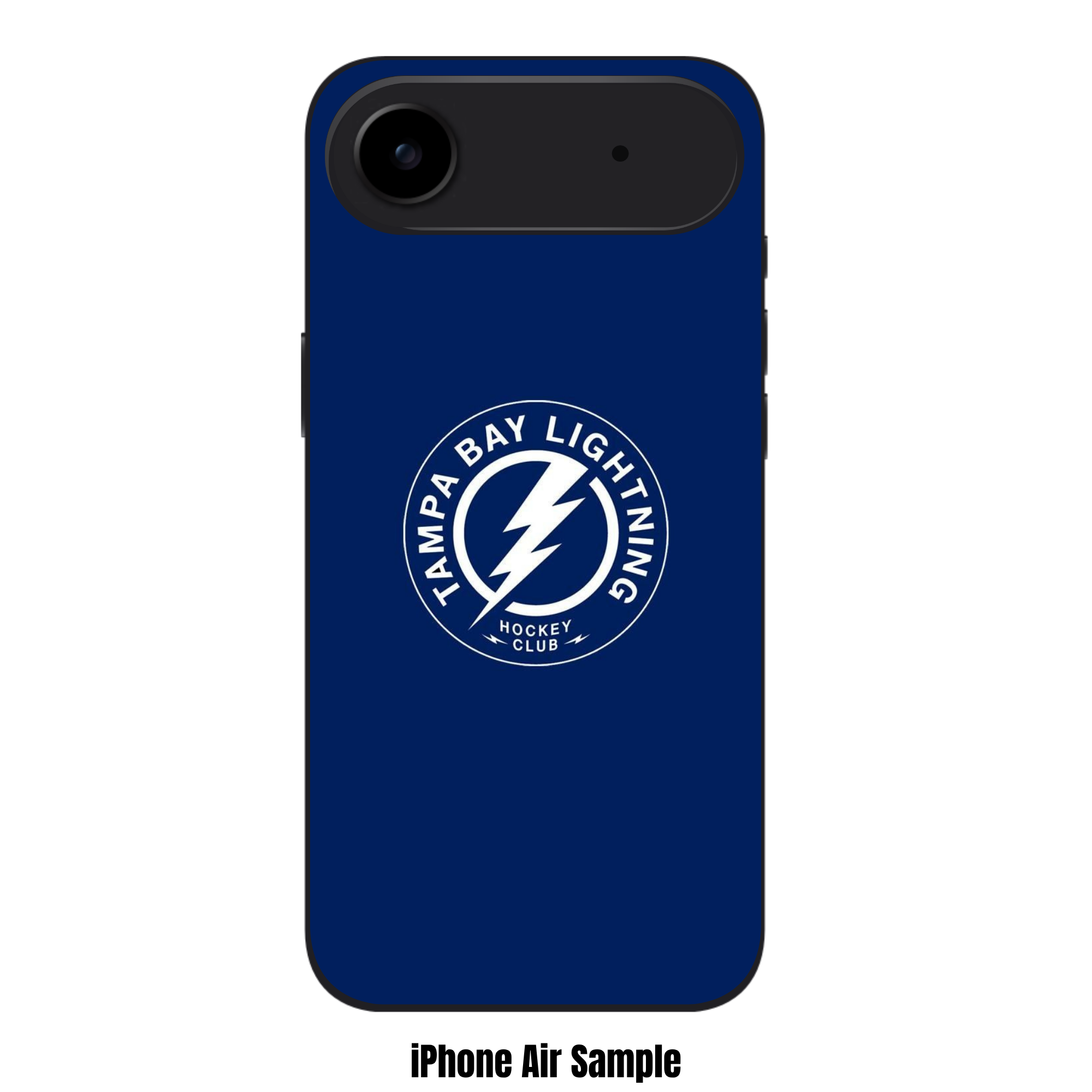 NHL Tampa Bay Lightning Phone Case For iPhone Samsung Galaxy Pixel - Tampa Bay Lightning Roundel Logo On Navy Blue Background