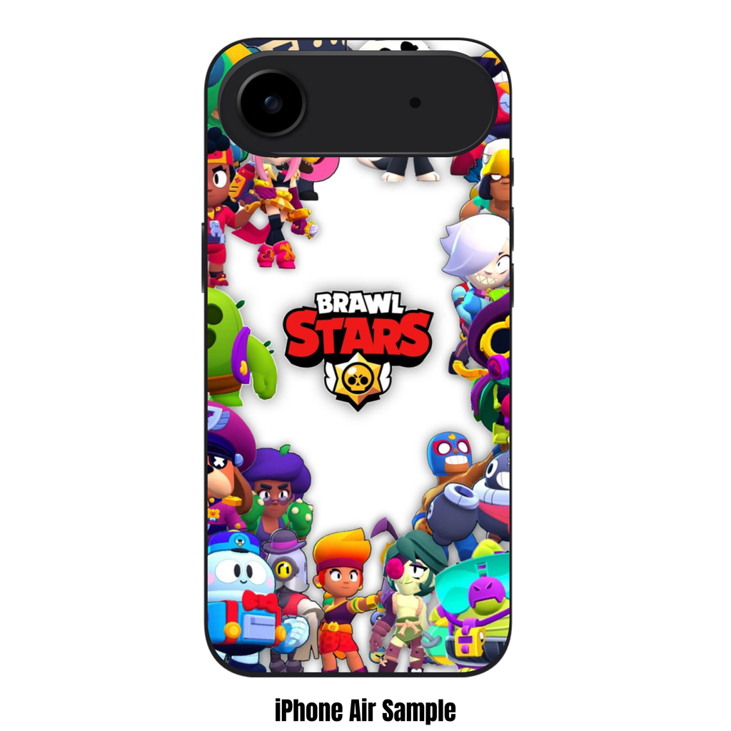 Brawl Stars Phone Case For iPhone Samsung Galaxy Pixel - Brawl Stars Logo And Brawlers Collage On White Background
