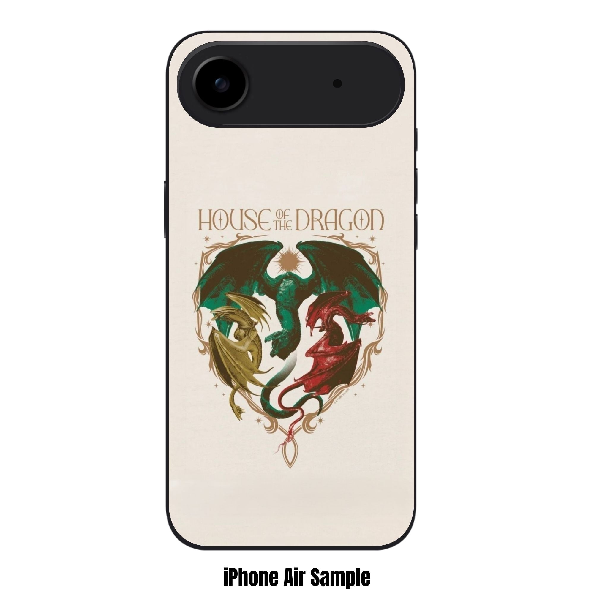 House Of The Dragon Phone Case For iPhone Samsung Galaxy Pixel - House Of The Dragon Three Dragons Crest Poster In Beige Background