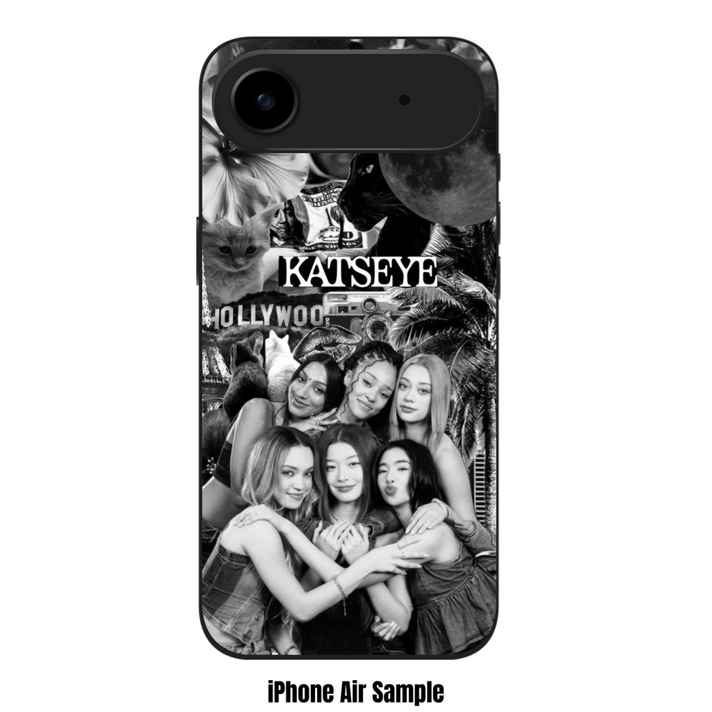 Katseye Phone Case For iPhone Samsung Galaxy Pixel - Katseye Black And White Collage Poster