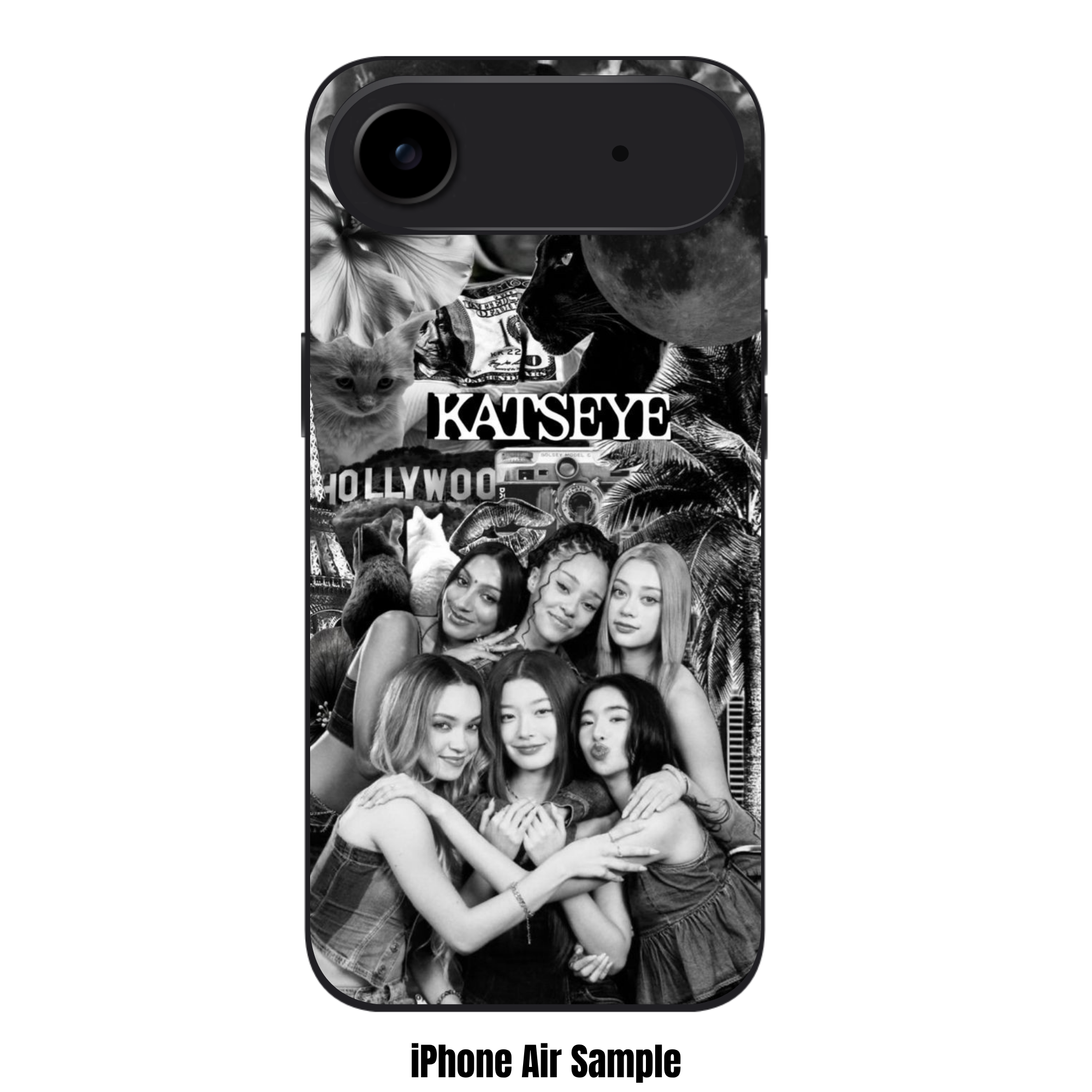 Katseye Phone Case For iPhone Samsung Galaxy Pixel - Katseye Black And White Collage Poster