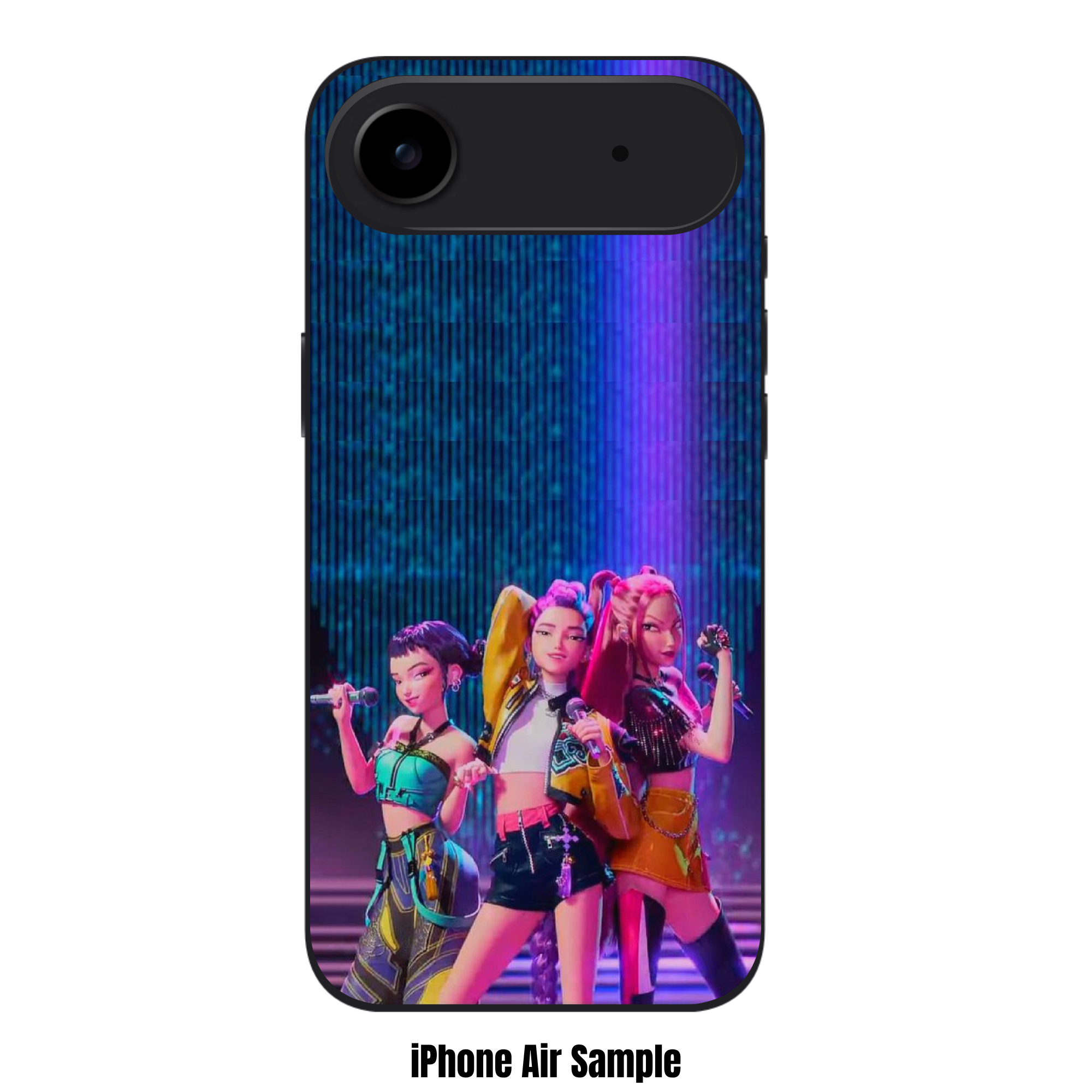 KPop Demon Hunters Phone Case For iPhone Samsung Galaxy Pixel - HUNTRIX On Stage Neon Performance Poster