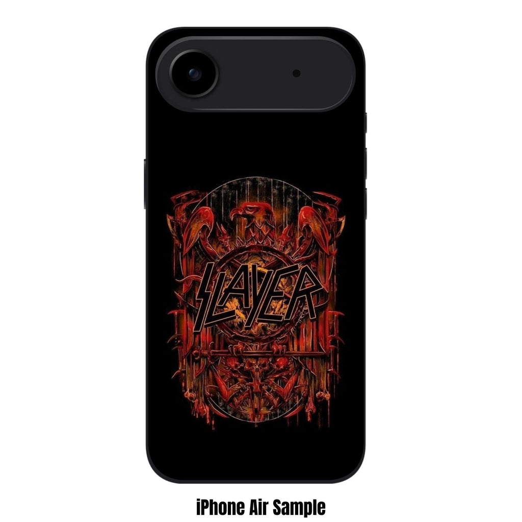 Slayer Phone Case For iPhone Samsung Galaxy Pixel - Slayer Red Eagle And Sword Logo On Black Background