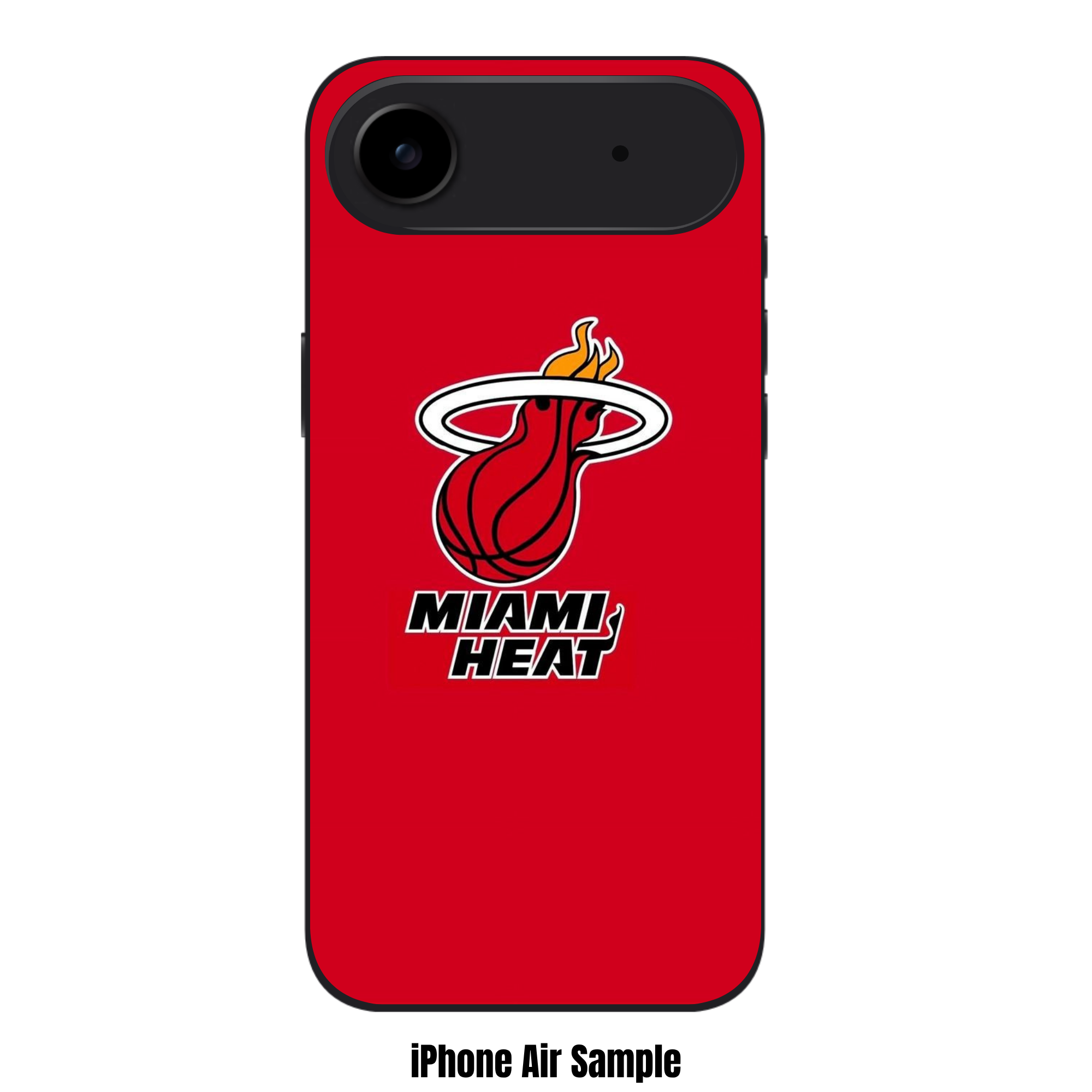 NBA Miami Heat Phone Case For iPhone Samsung Galaxy Pixel - Miami Heat Logo On Red Background