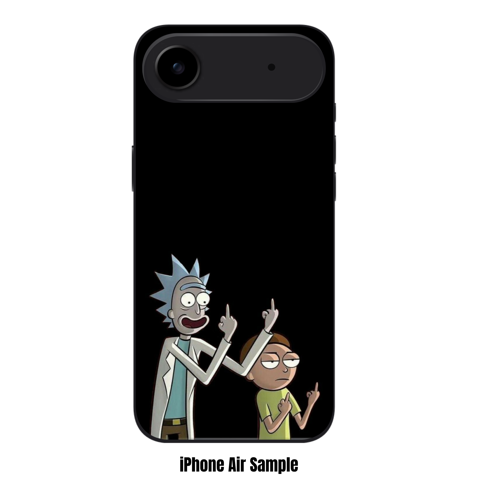Rick And Morty Phone Case For iPhone Samsung Galaxy Pixel - Rick And Morty Posing On Black Background