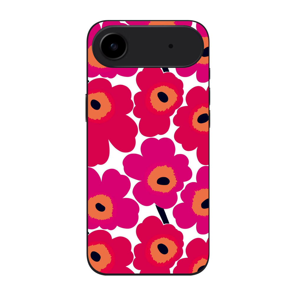 Marimekko Phone Case For iPhone Samsung Galaxy Pixel - Marimekko Unikko Red And Hot Pink Pattern