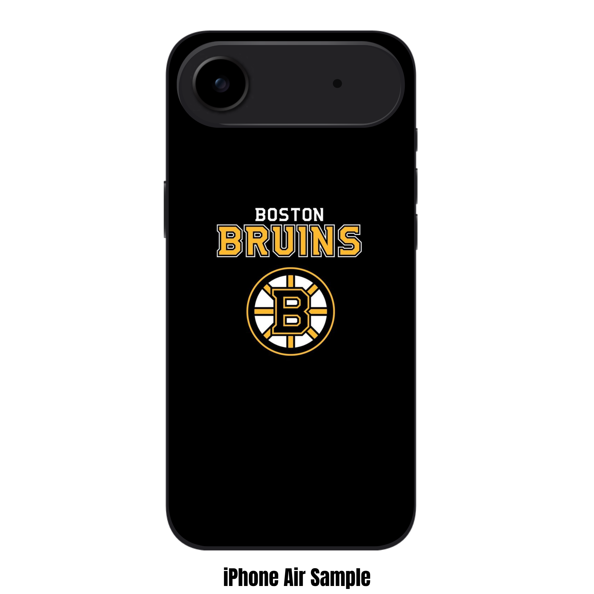 NHL Boston Bruins Phone Case For iPhone Samsung Galaxy Pixel - Boston Bruins Logo And Wordmark On Black Background