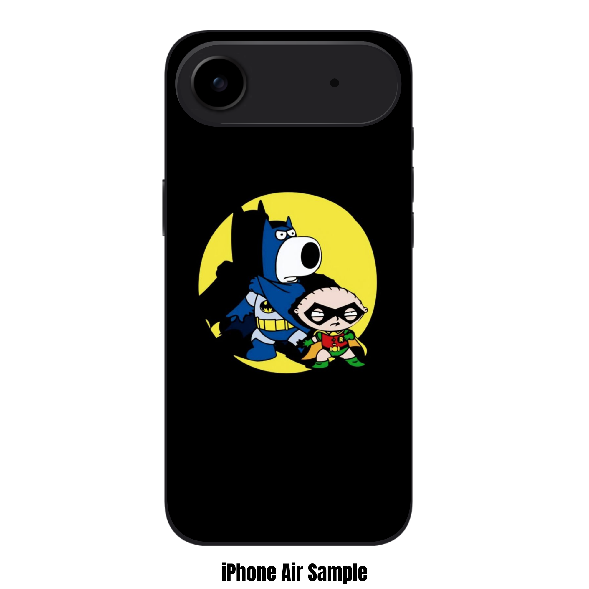 Family Guy Phone Case For iPhone Samsung Galaxy Pixel - Brian And Stewie Griffin As Batman And Robin On Black Background