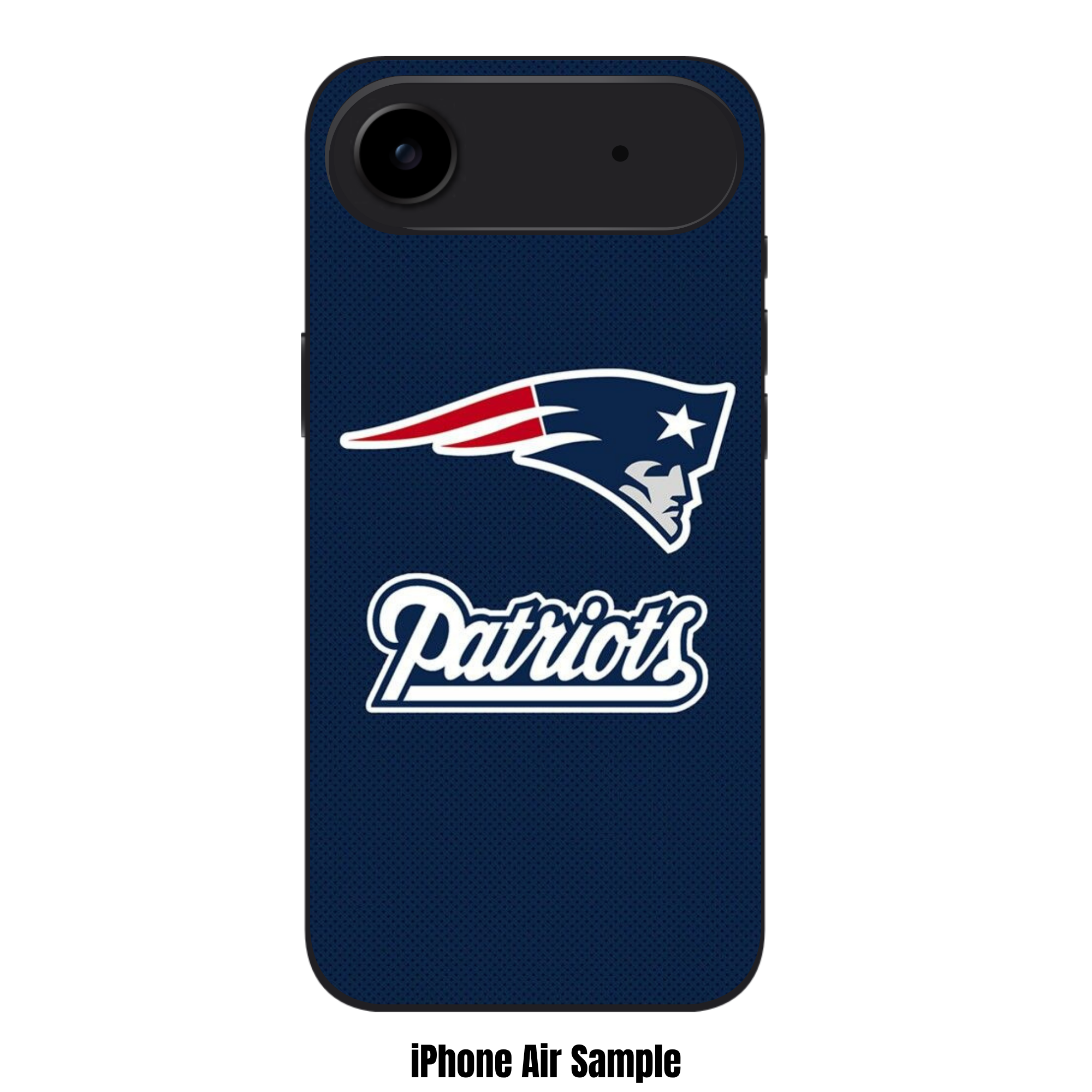 NFL New England Patriots Phone Case For iPhone Samsung Galaxy Pixel - New England Patriots Logo And Wordmark On Navy Blue Mesh Background