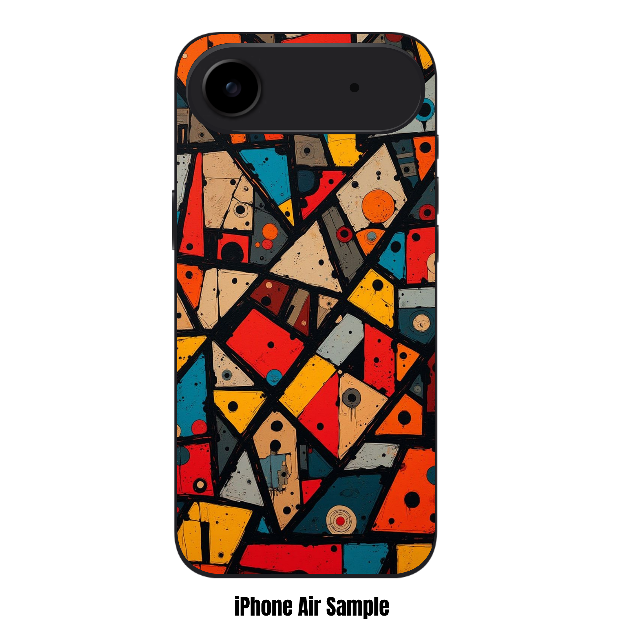 Art Print Phone Case For iPhone Samsung Galaxy Pixel - Abstract Bauhaus Geometric Stained Glass Pattern