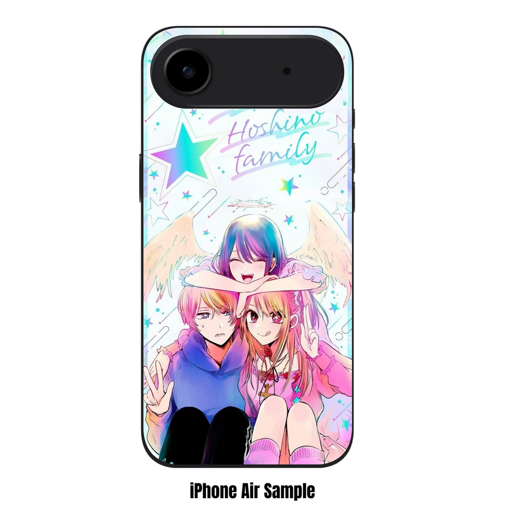 Oshi No Ko Phone Case For iPhone Samsung Galaxy Pixel - The Hoshino Family In Pastel Color Art Style