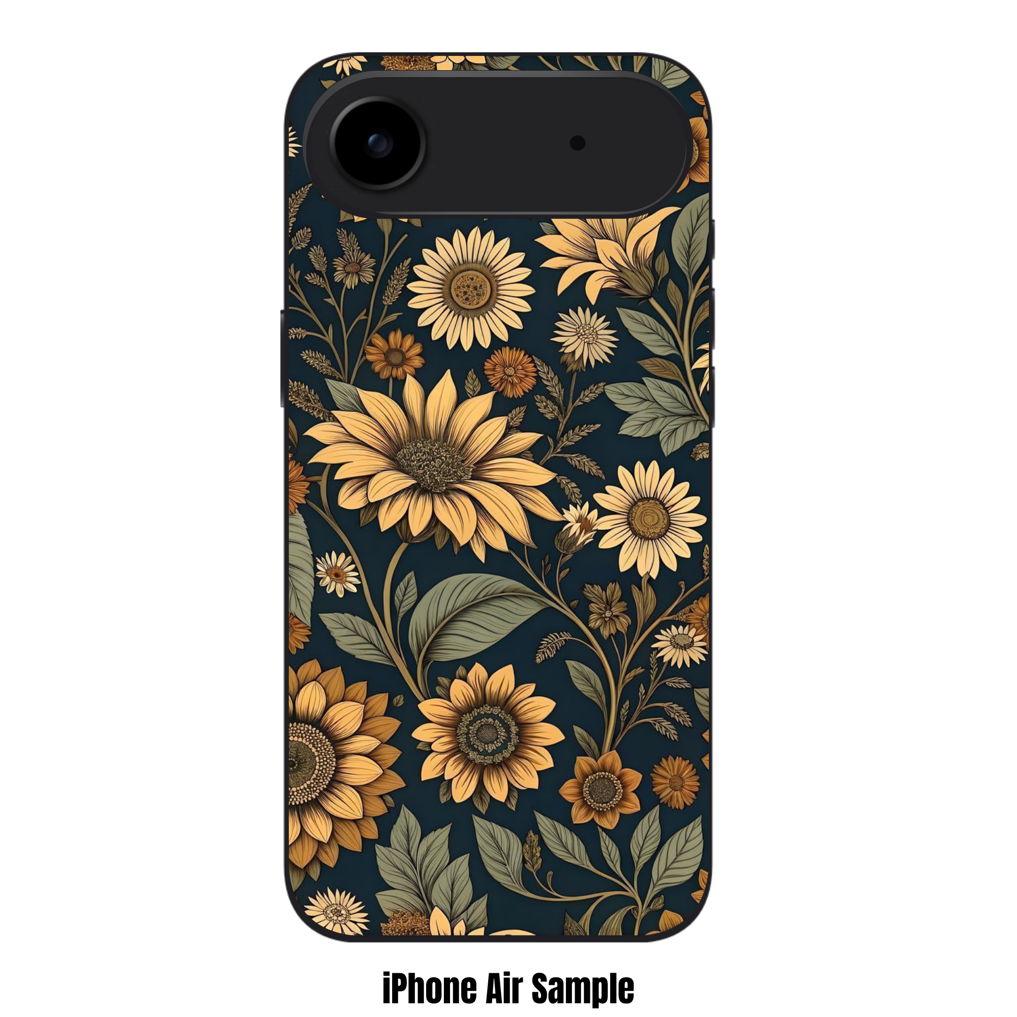 Floral Pattern Phone Case For iPhone Samsung Galaxy Pixel - Vintage Sunflower Botanical Floral Pattern
