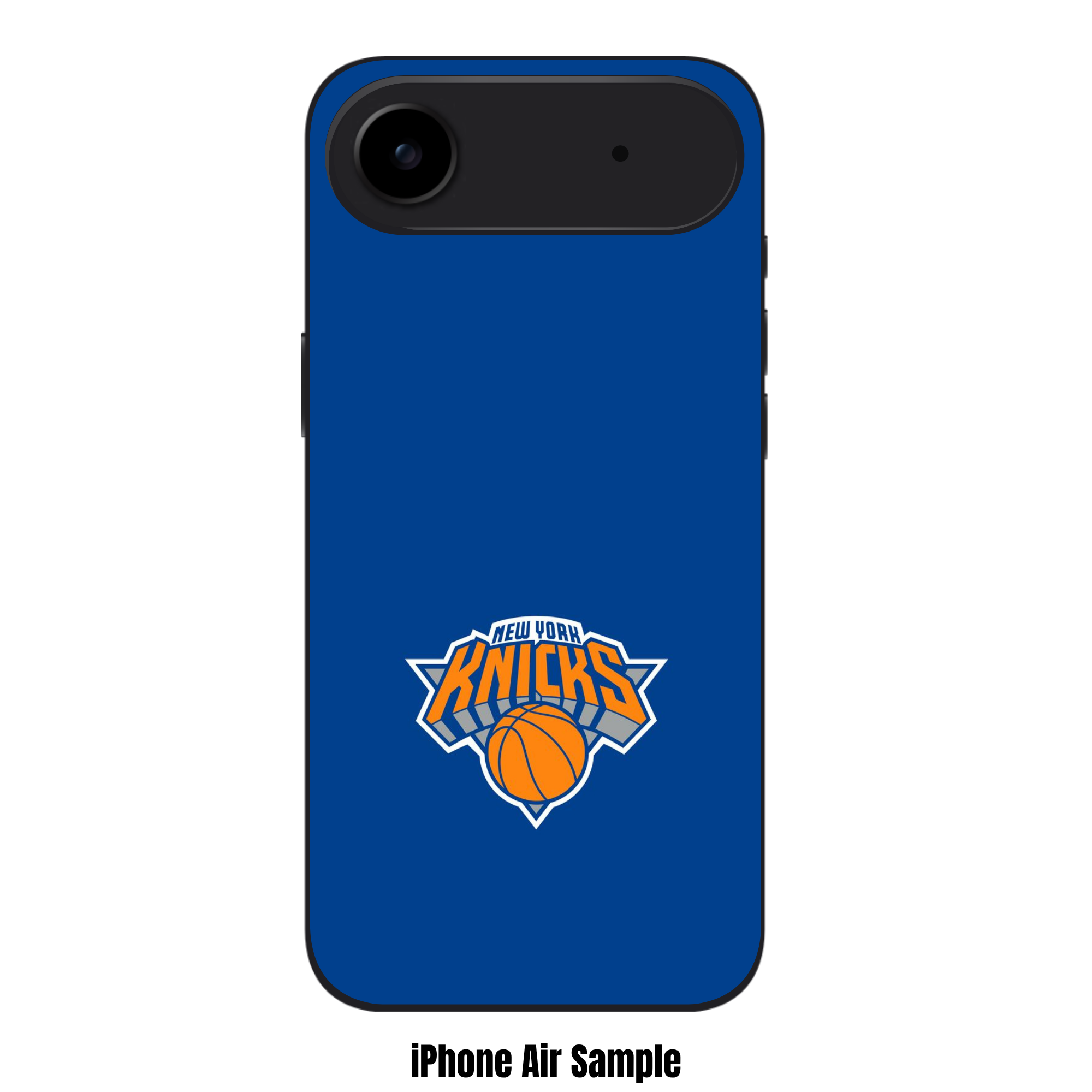 NBA New York Knicks Phone Case For iPhone Samsung Galaxy Pixel - New York Knicks Logo On Blue Background