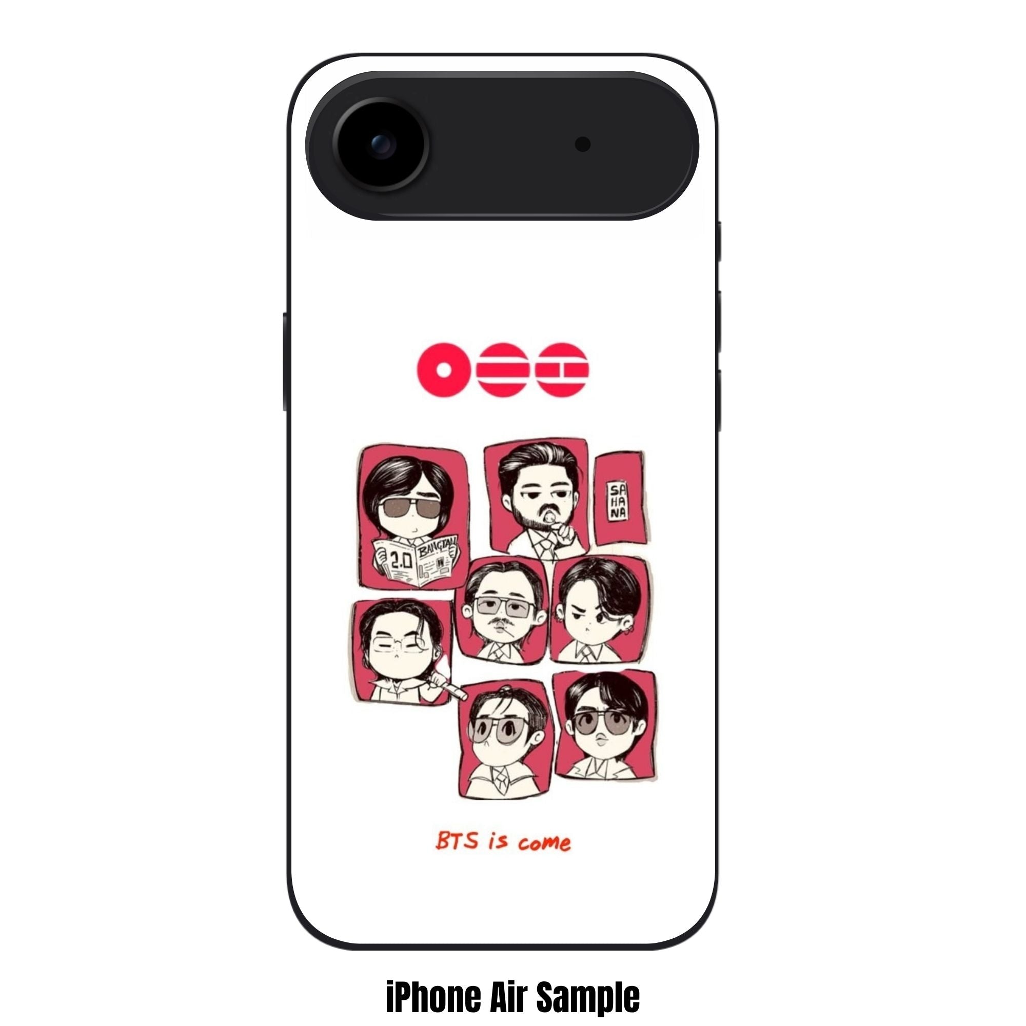 BTS Phone Case For iPhone Samsung Galaxy Pixel - BTS Chibi Comic Panels On White Background