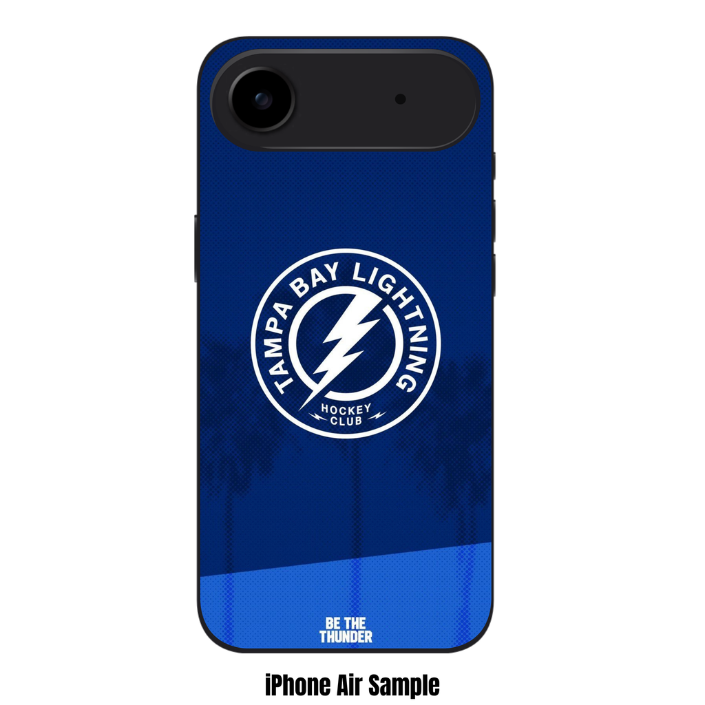 NHL Tampa Bay Lightning Phone Case For iPhone Samsung Galaxy Pixel - Tampa Bay Lightning Roundel Logo And Be The Thunder Slogan On Blue Background