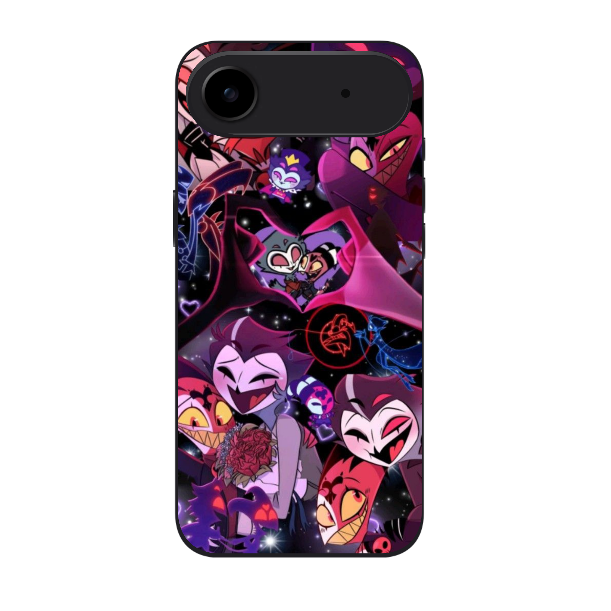 Helluva Boss Phone Case For iPhone Samsung Galaxy Pixel - Blitz And Stolas Heart Collage