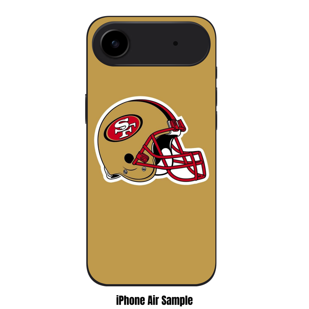 NFL San Francisco 49ers Phone Case For iPhone Samsung Galaxy Pixel - San Francisco 49ers Helmet On Gold Background