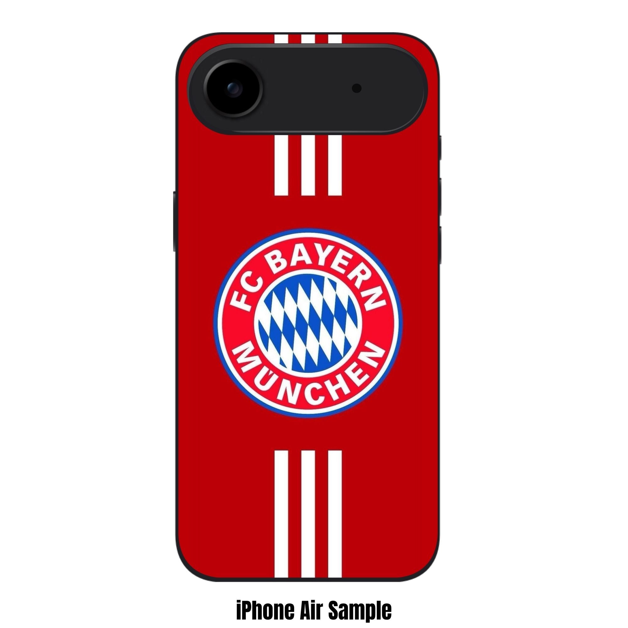 FC Bayern Munich Phone Case For iPhone Samsung Galaxy Pixel - FC Bayern Munich Logo On Red Background With White Stripes
