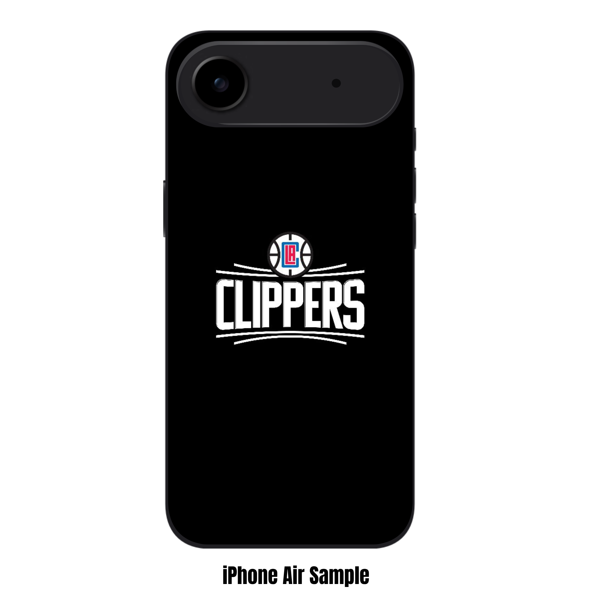 NBA Los Angeles Clippers Phone Case For iPhone Samsung Galaxy Pixel - Los Angeles Clippers Logo And Wordmark On Black Background