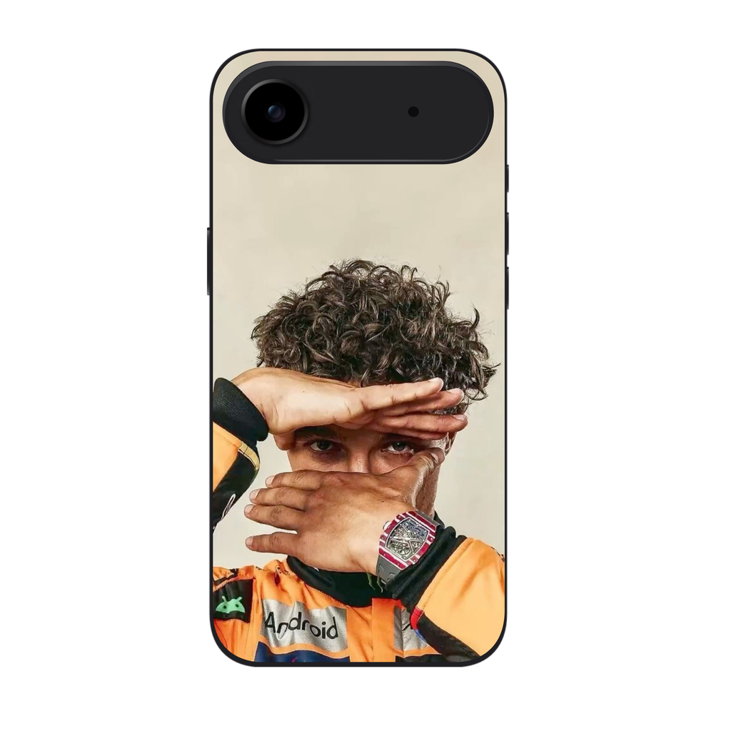 F1 Formula 1 Lando Norris Phone Case For iPhone Samsung Galaxy Pixel - Lando Norris The Focus Of A Champion Hands Framing Eyes Poster