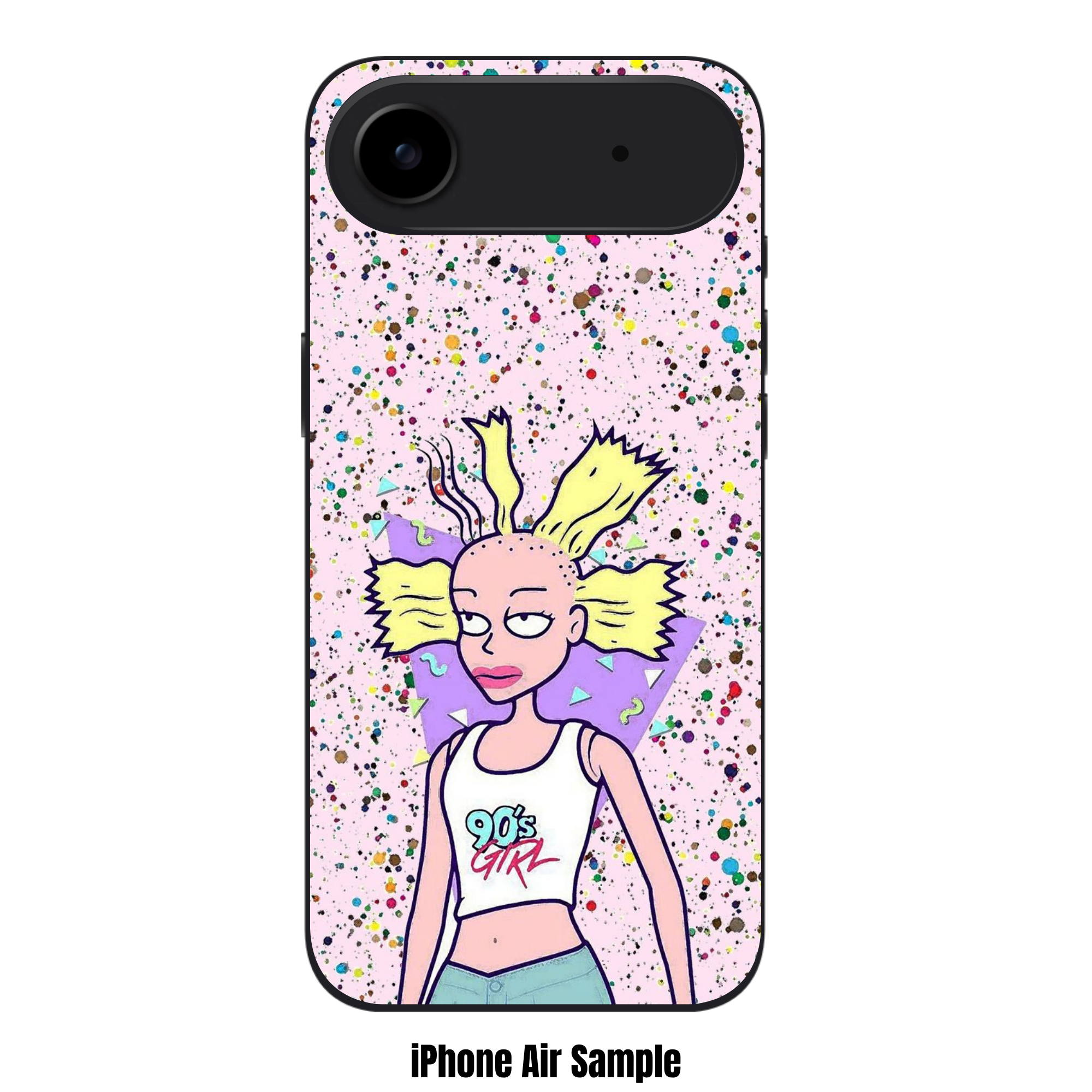 Rugrats Cynthia Phone Case For iPhone Samsung Galaxy Pixel - Cynthia Pickles In A 90s Girl Crop Top On A Multicolored Splatter Background