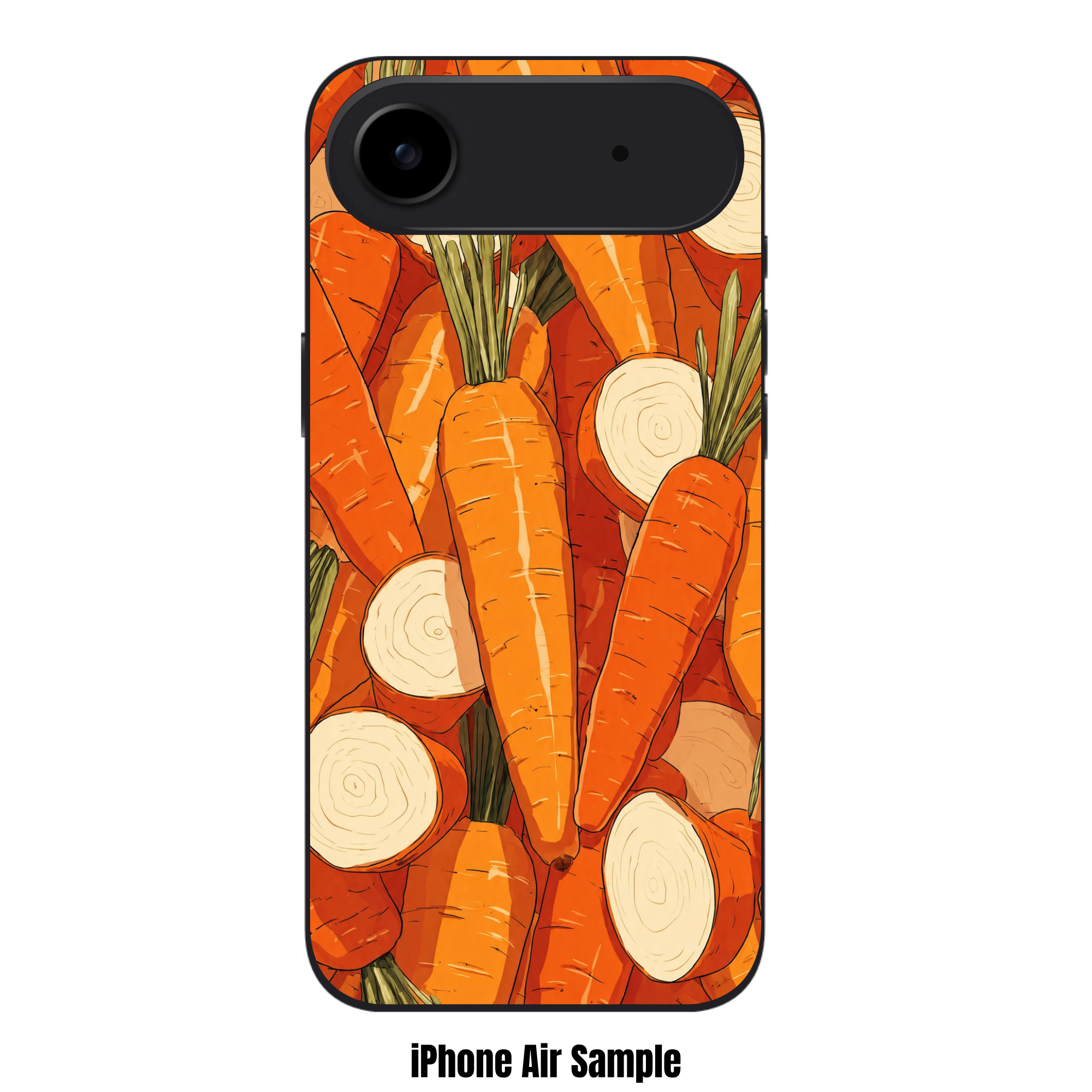 Carrot Pattern Phone Case For iPhone Samsung Galaxy Pixel - Comic Style Carrot Packed Pattern