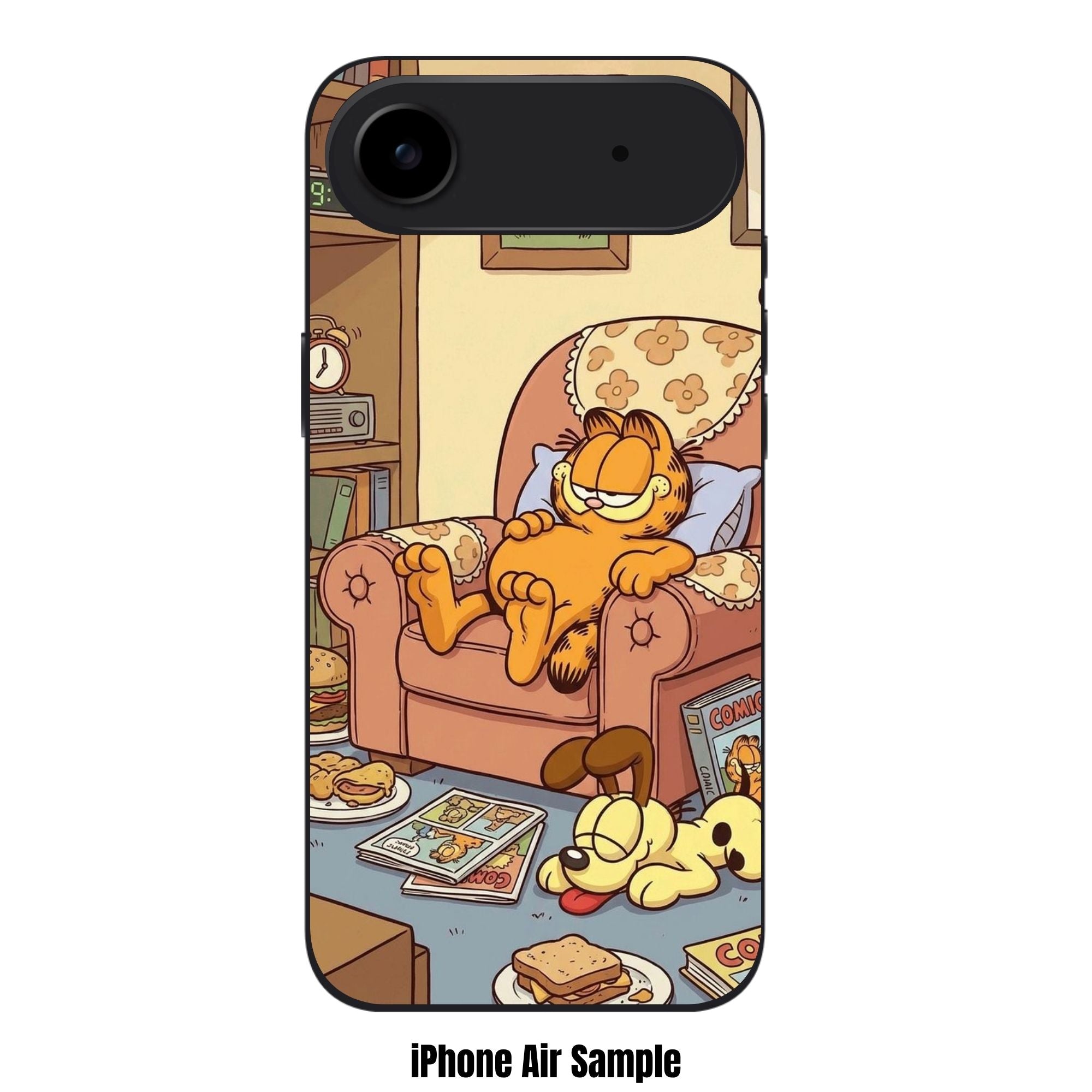 Garfield Phone Case For iPhone Samsung Galaxy Pixel - Cozy Garfield And Odie Living Room Scene