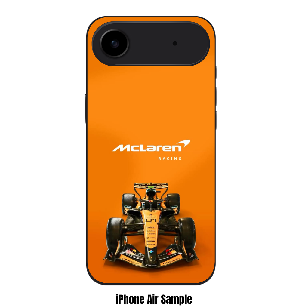 F1 Formula 1 McLaren Phone Case For iPhone Samsung Galaxy Pixel - McLaren Logo Wordmark And MCL40 On Orange Background